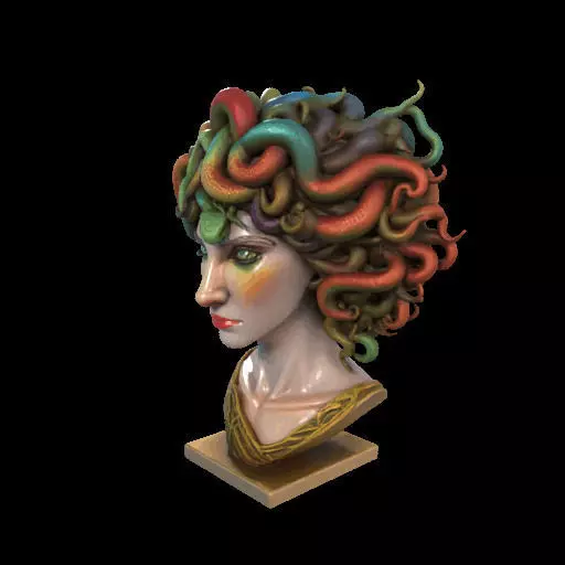 2050  Medusa Gorgon Head  3D Model  magic 3D print model_25