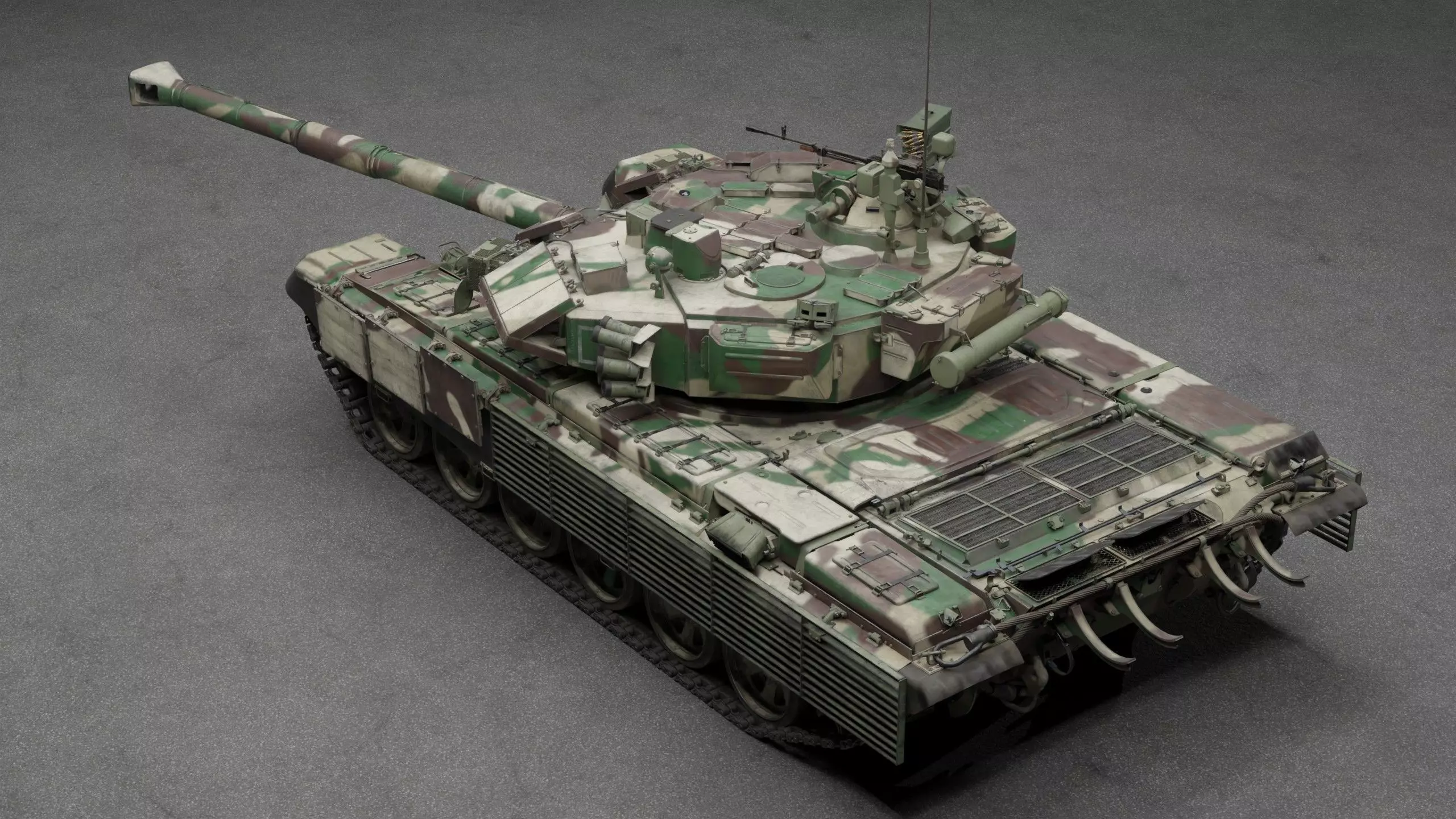 Tank Object 187 With X-shaped engine 3D Model 3D model_12