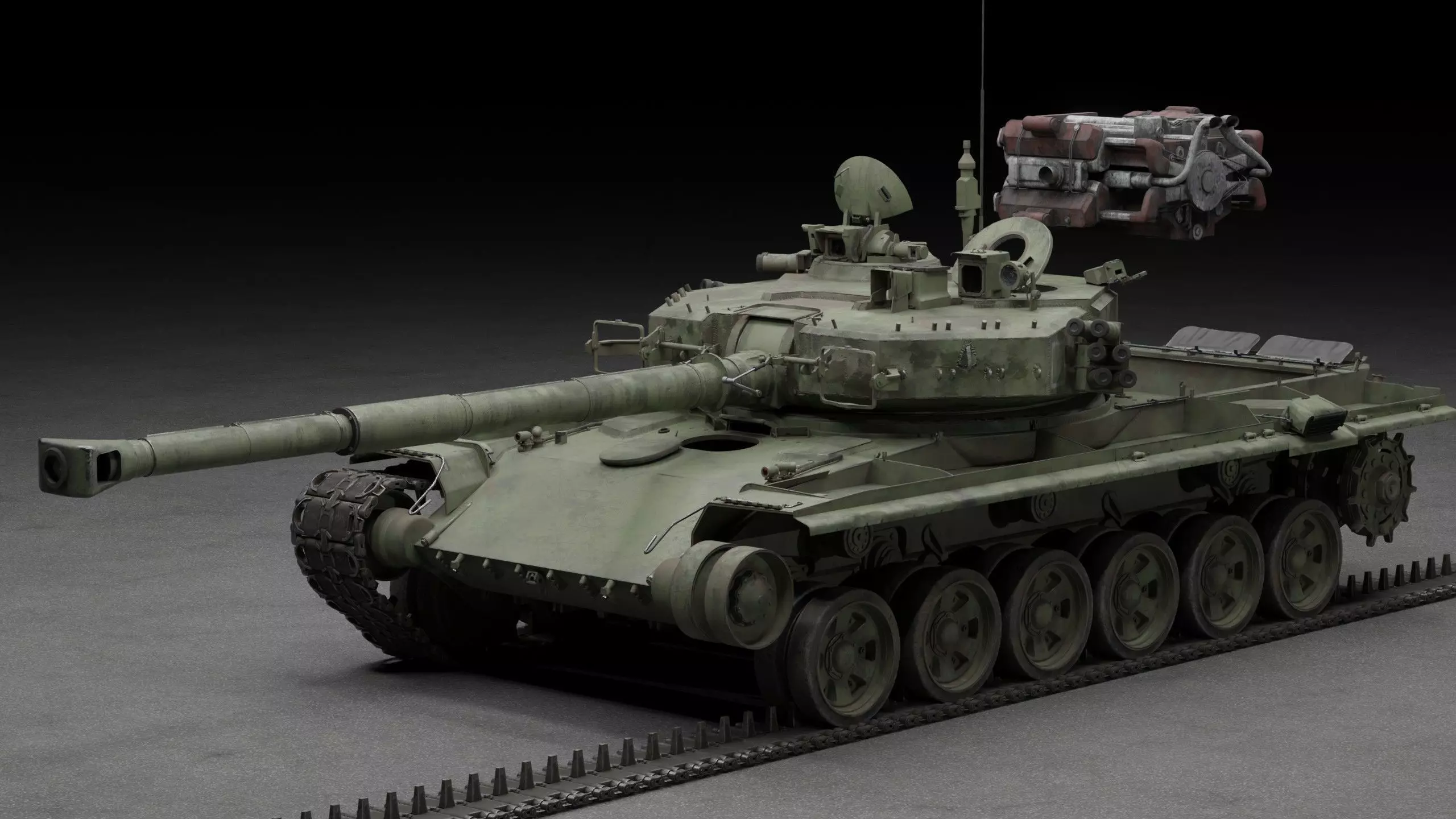 Tank Object 187 With X-shaped engine 3D Model 3D model_18