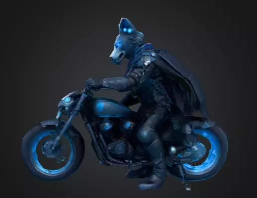 Hellhound Rider   Neon Reaper Low-poly 3D model_8