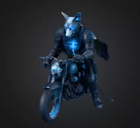 Hellhound Rider   Neon Reaper Low-poly 3D model_6