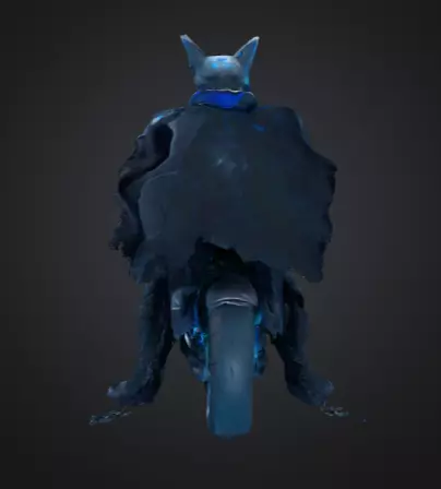 Hellhound Rider   Neon Reaper Low-poly 3D model_3