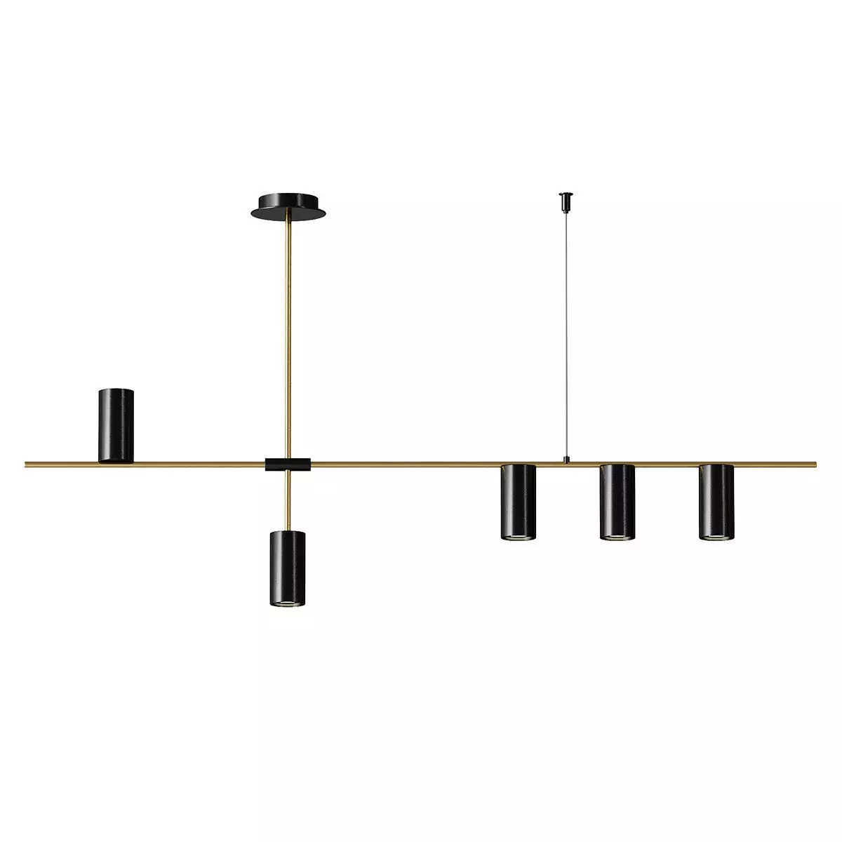 Extended pendant lamp 3D model_3