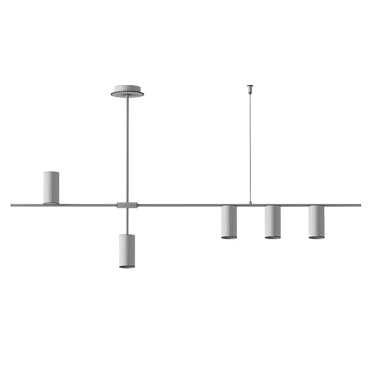 Extended pendant lamp 3D model_4