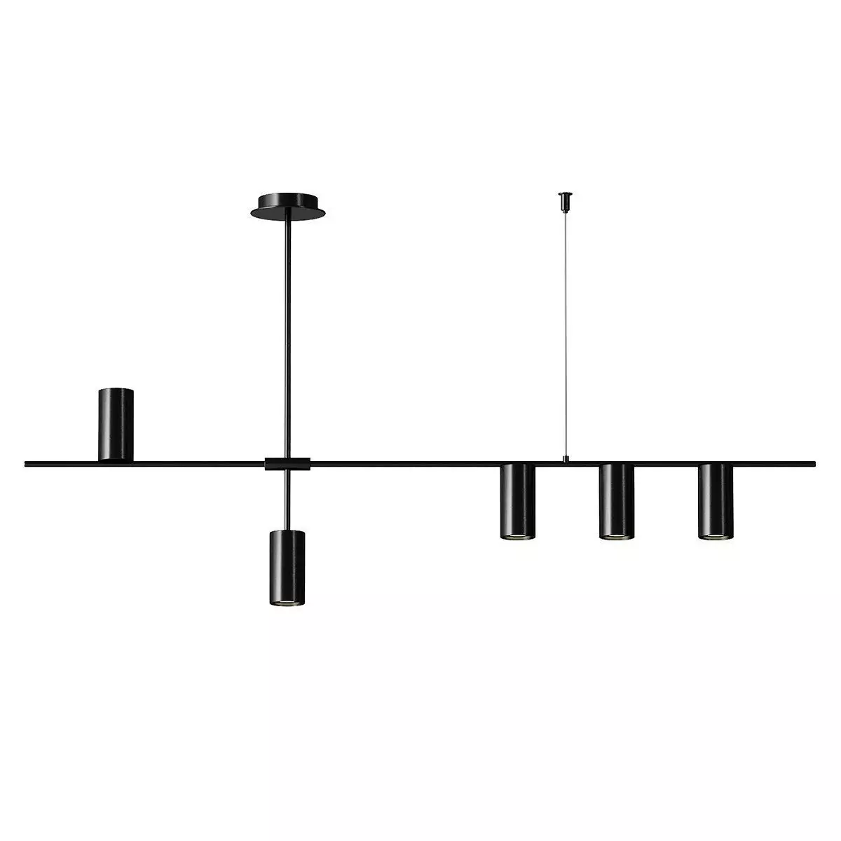 Extended pendant lamp 3D model_1