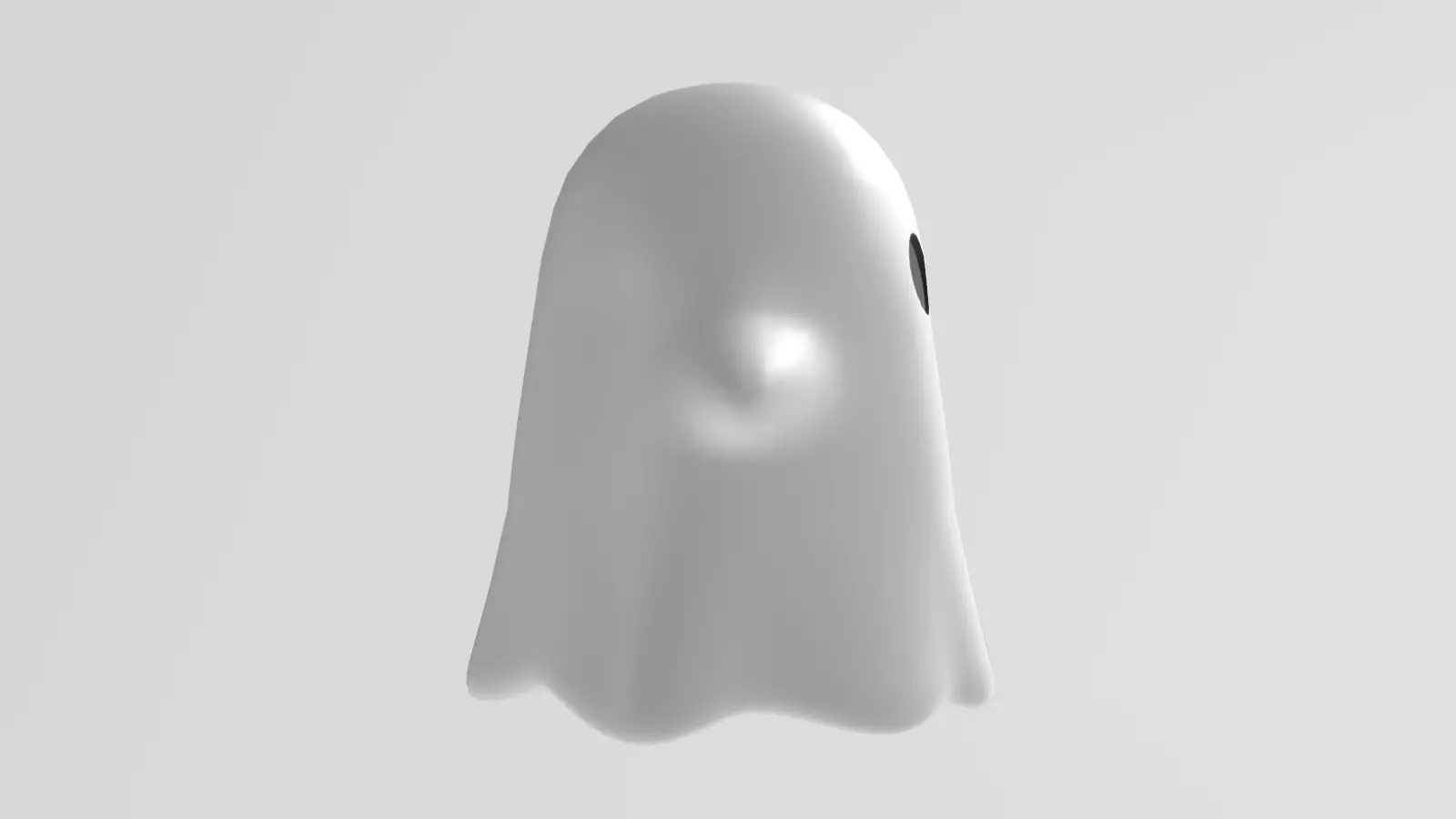 Stylized Low-Poly Cute Ghost Low-poly 3D model_5