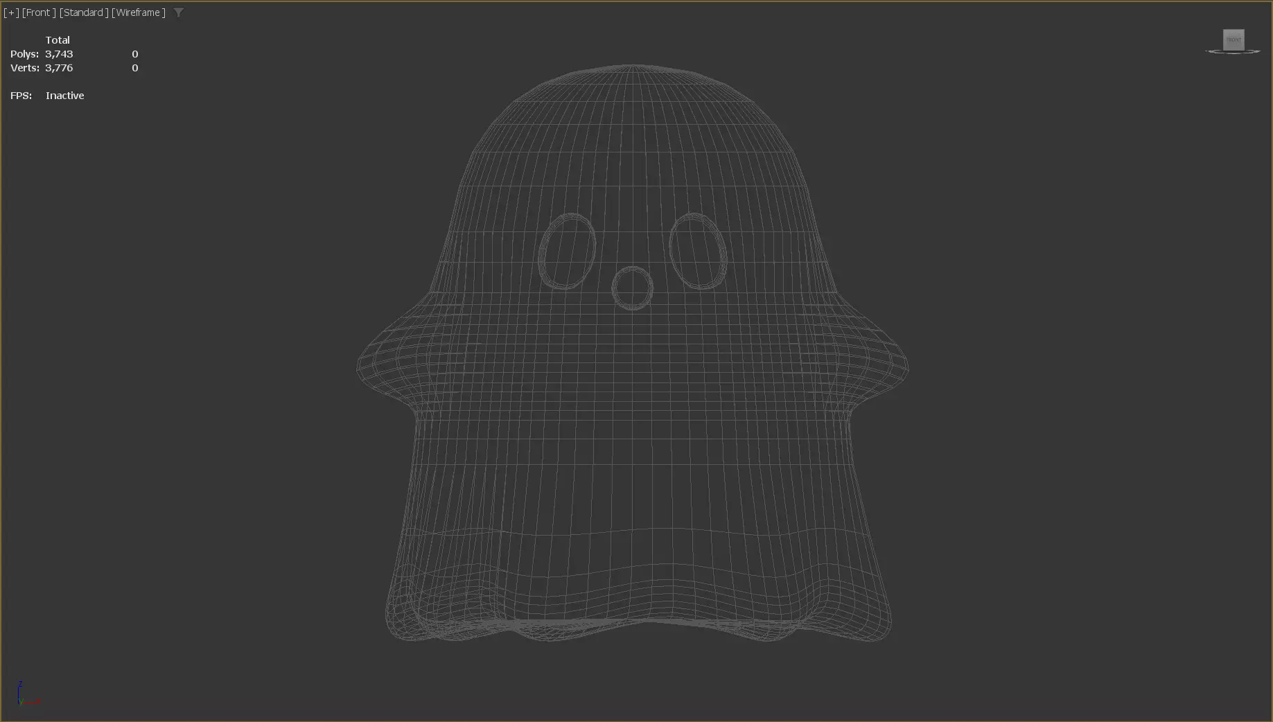 Stylized Low-Poly Cute Ghost Low-poly 3D model_11