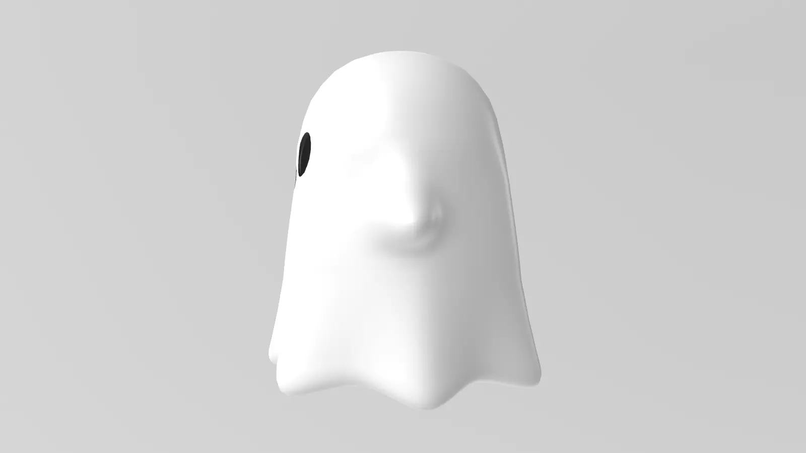 Stylized Low-Poly Cute Ghost Low-poly 3D model_7