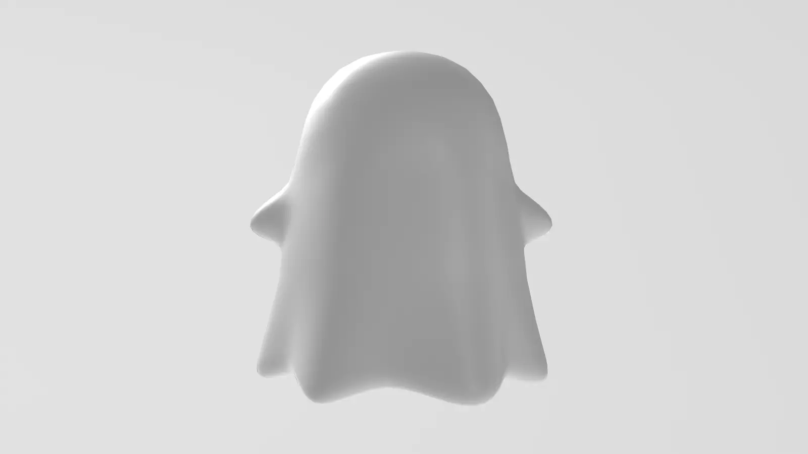 Stylized Low-Poly Cute Ghost Low-poly 3D model_6