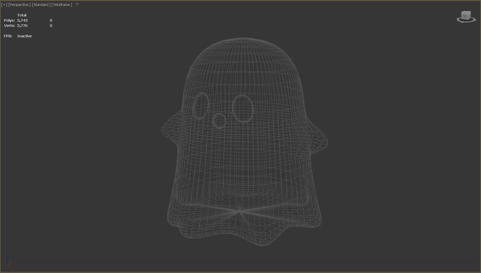 Stylized Low-Poly Cute Ghost Low-poly 3D model_12