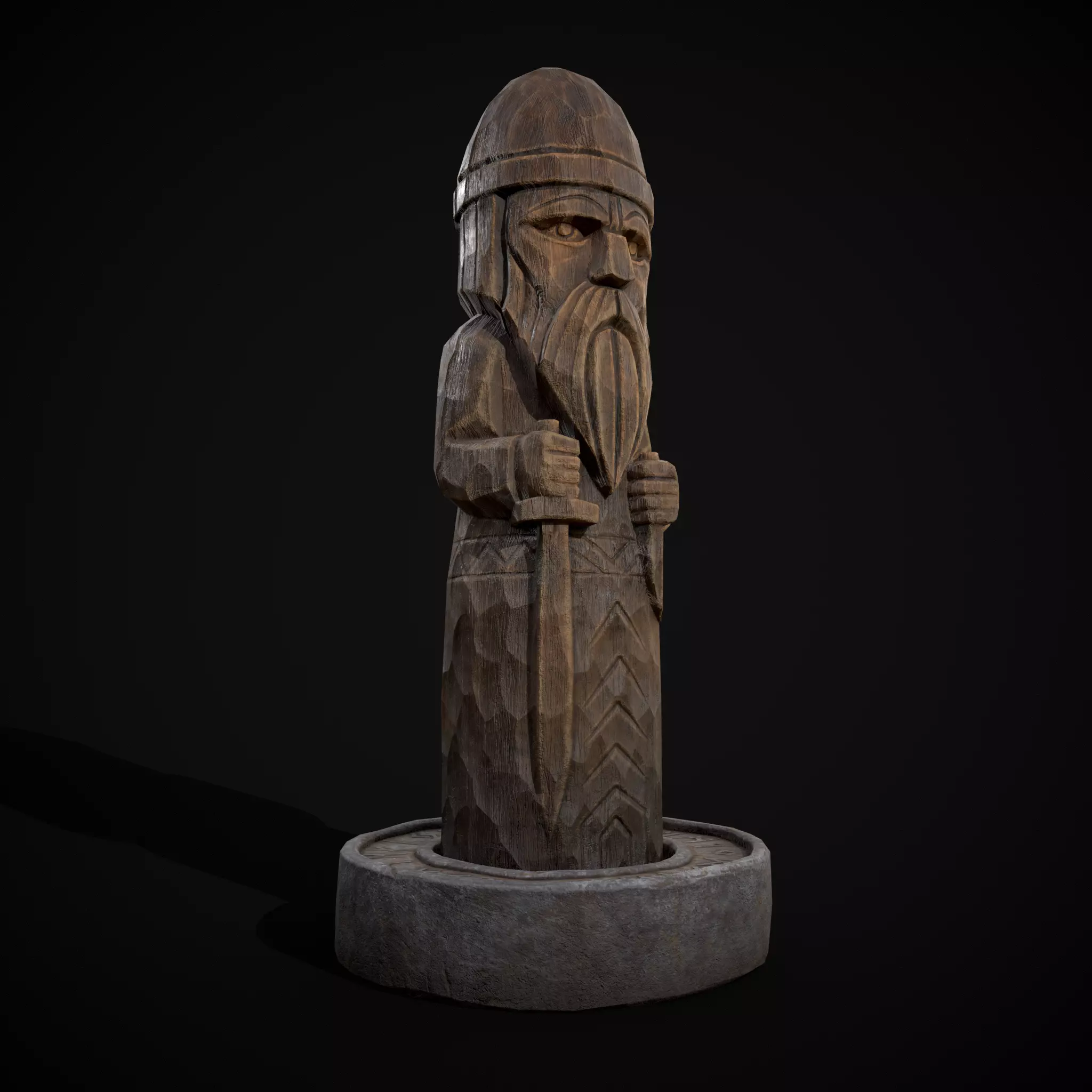 Slavic Gods Figurine Chur Low-poly 3D model_0