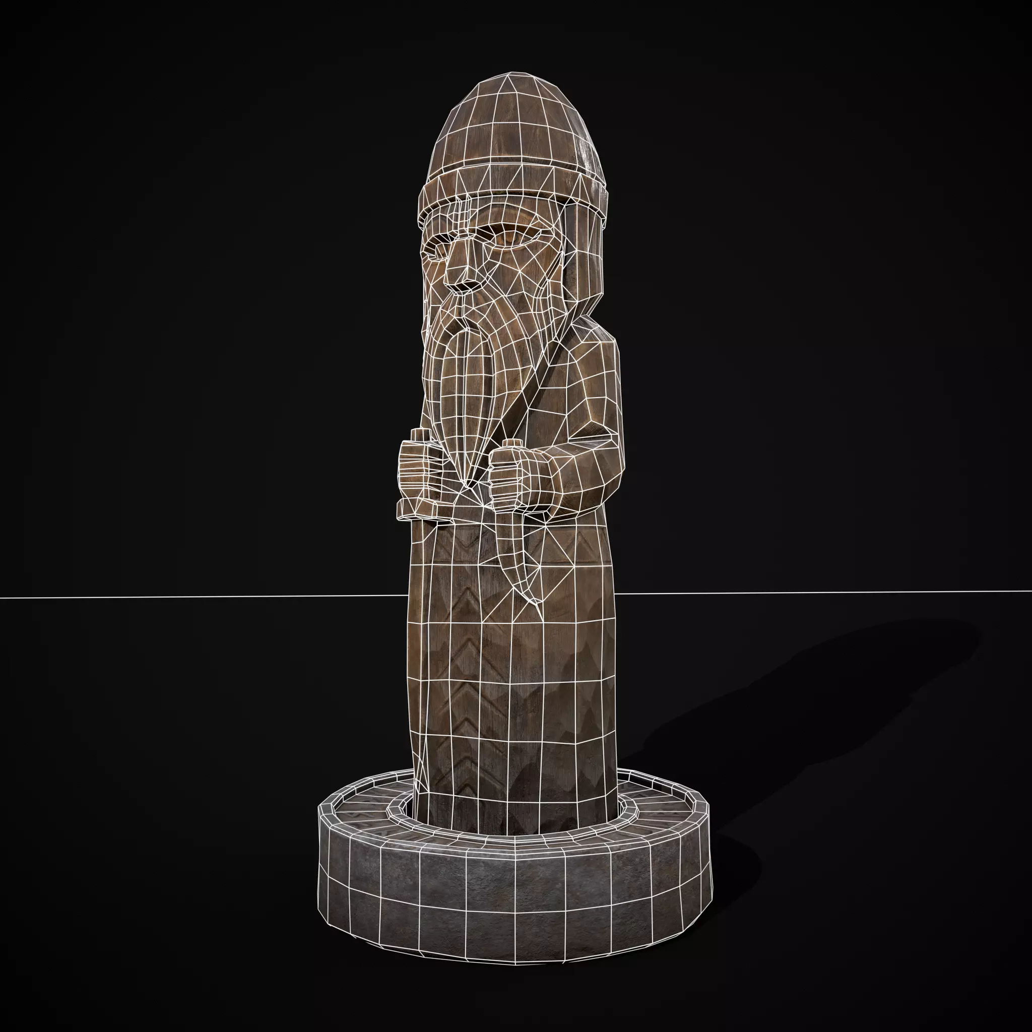 Slavic Gods Figurine Chur Low-poly 3D model_20