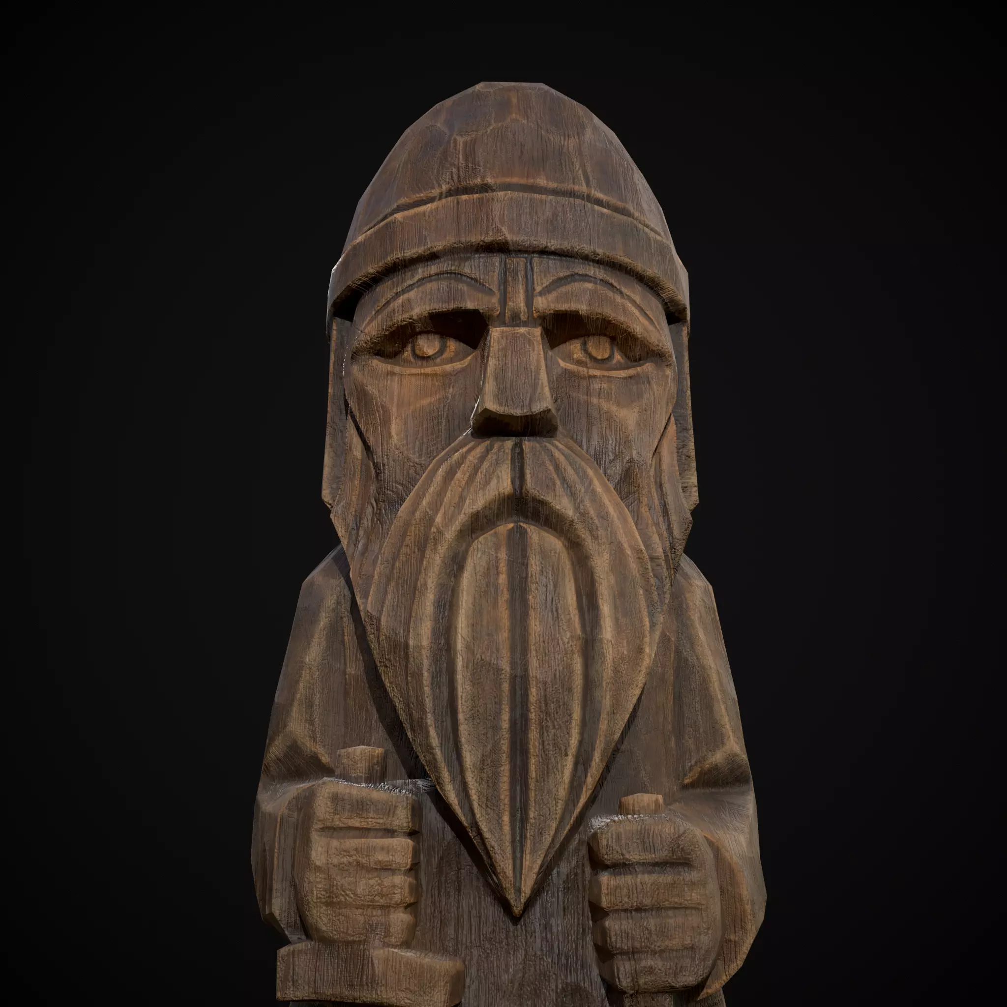 Slavic Gods Figurine Chur Low-poly 3D model_11