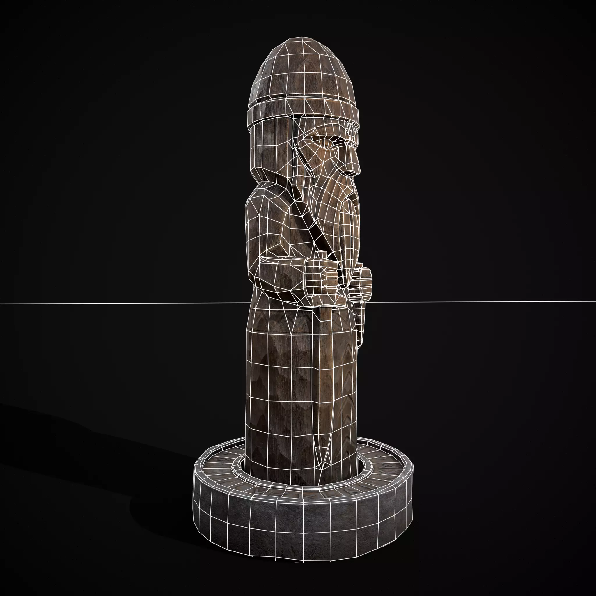 Slavic Gods Figurine Chur Low-poly 3D model_18