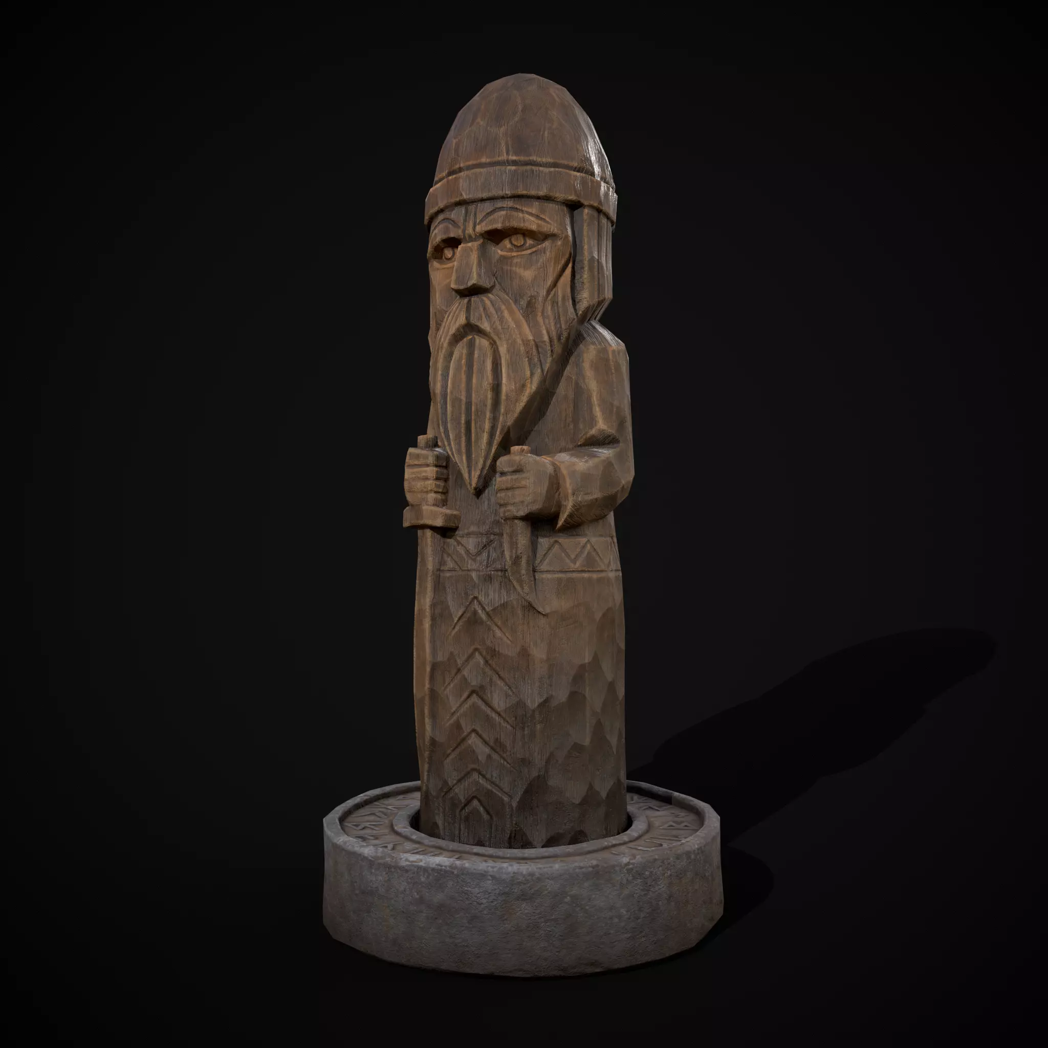 Slavic Gods Figurine Chur Low-poly 3D model_19