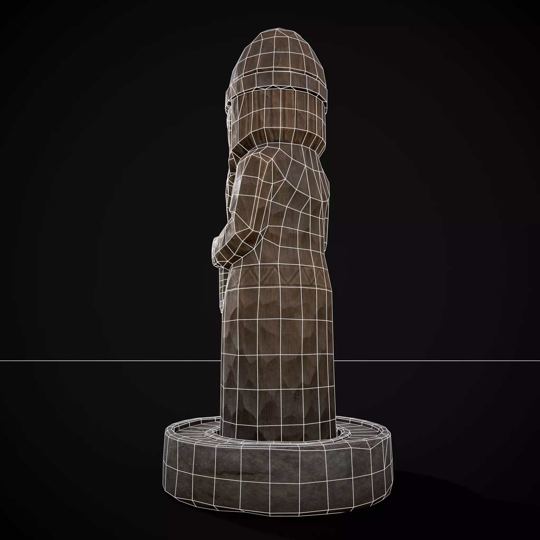 Slavic Gods Figurine Chur Low-poly 3D model_6