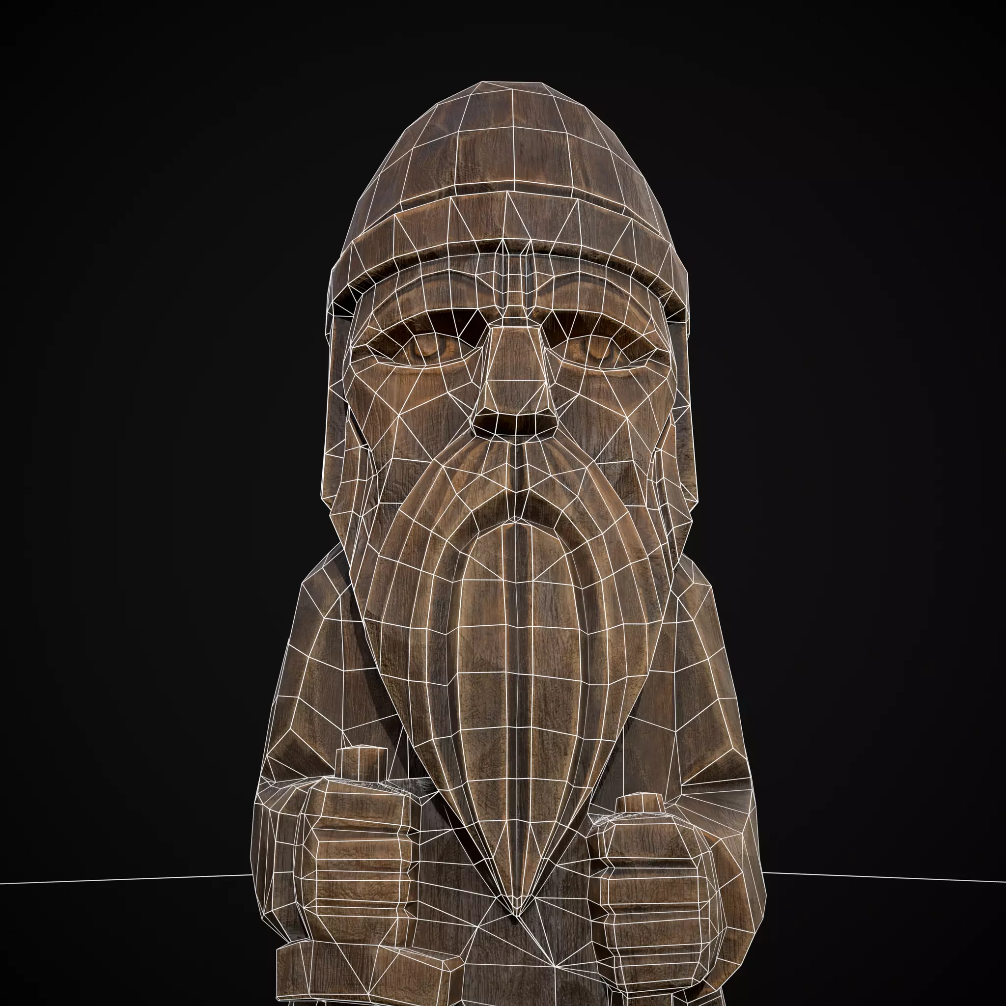 Slavic Gods Figurine Chur Low-poly 3D model_12