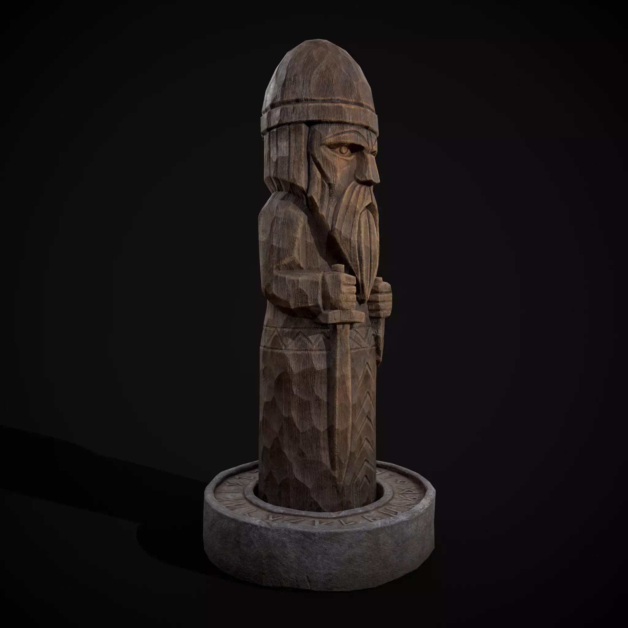 Slavic Gods Figurine Chur Low-poly 3D model_17