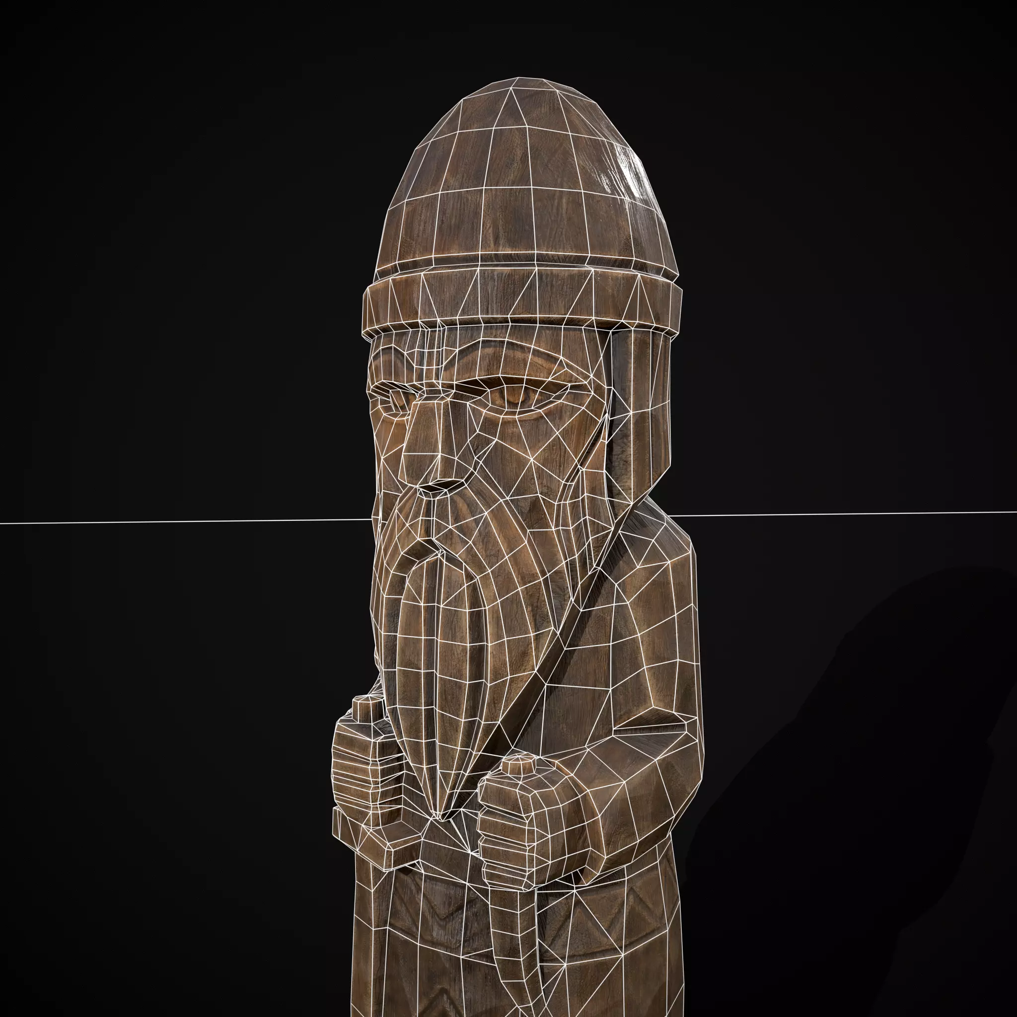 Slavic Gods Figurine Chur Low-poly 3D model_16