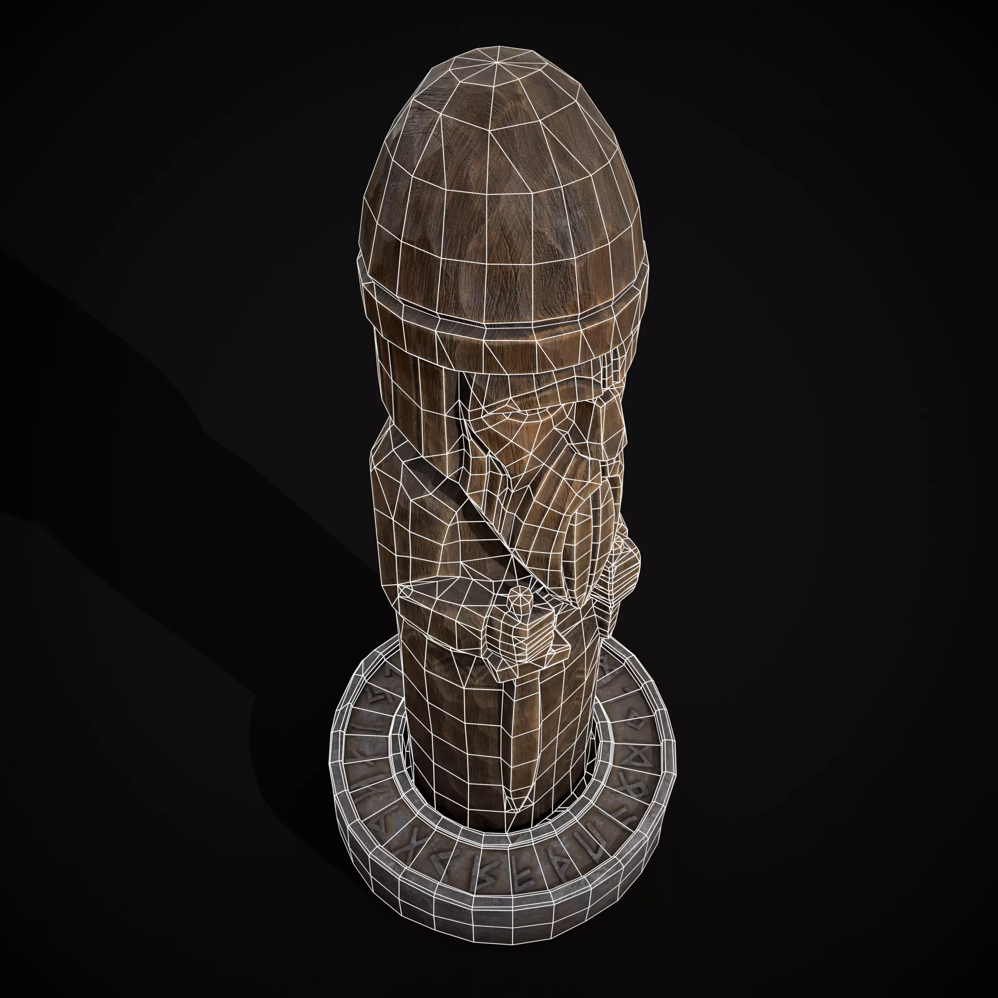 Slavic Gods Figurine Chur Low-poly 3D model_8