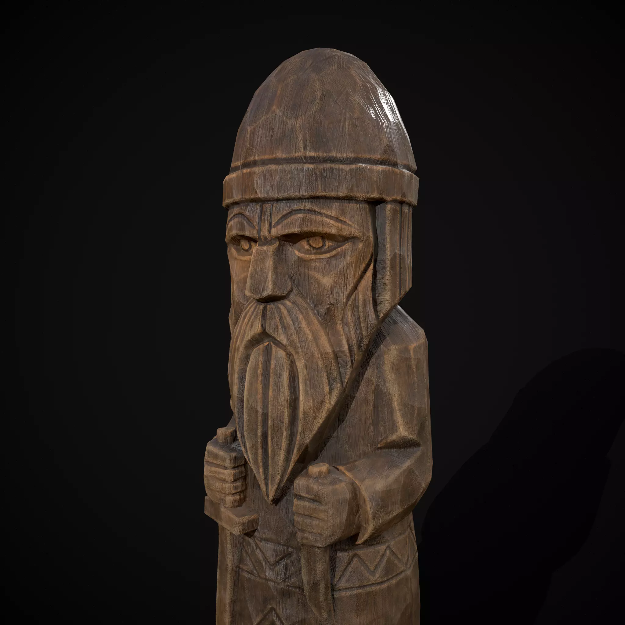 Slavic Gods Figurine Chur Low-poly 3D model_15
