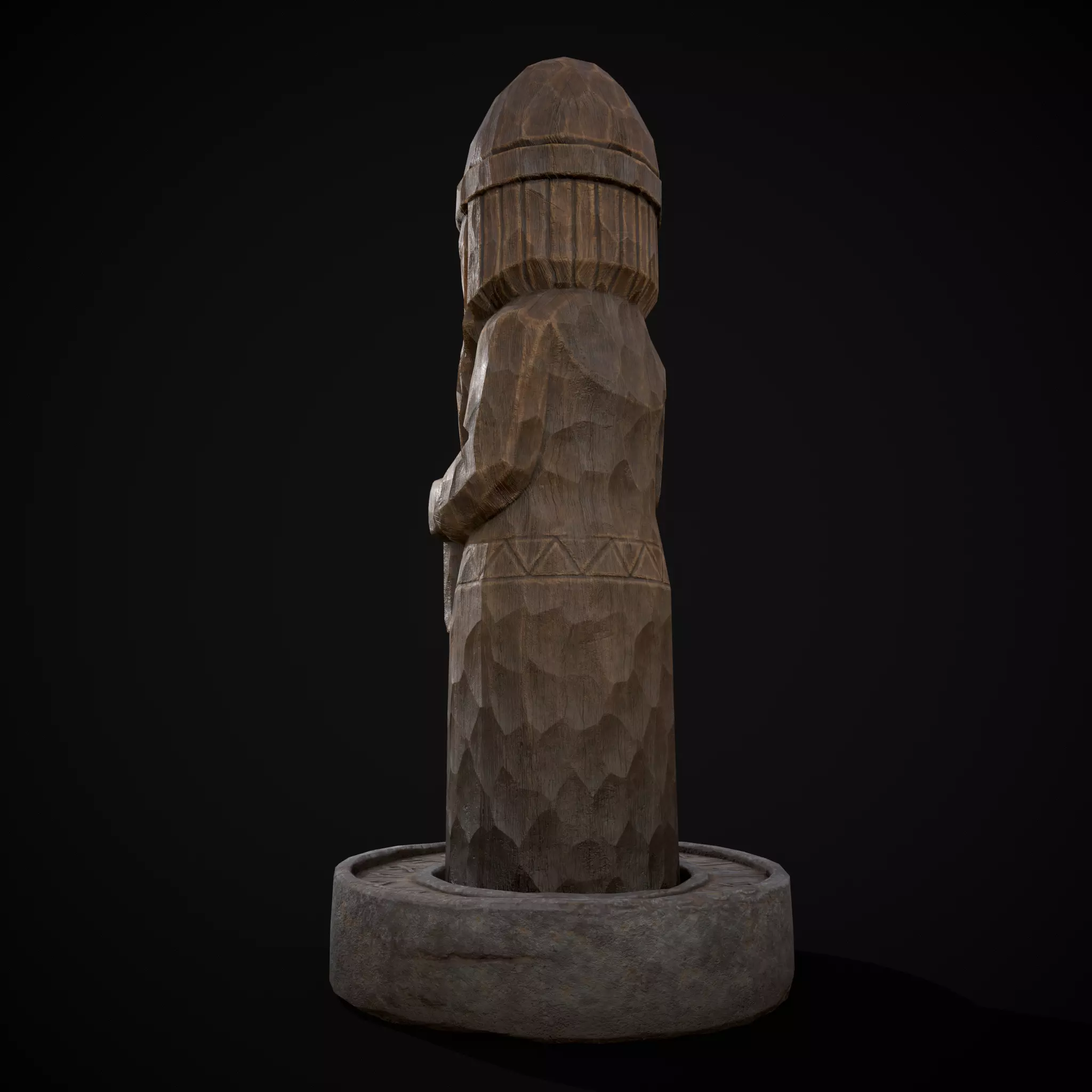 Slavic Gods Figurine Chur Low-poly 3D model_5