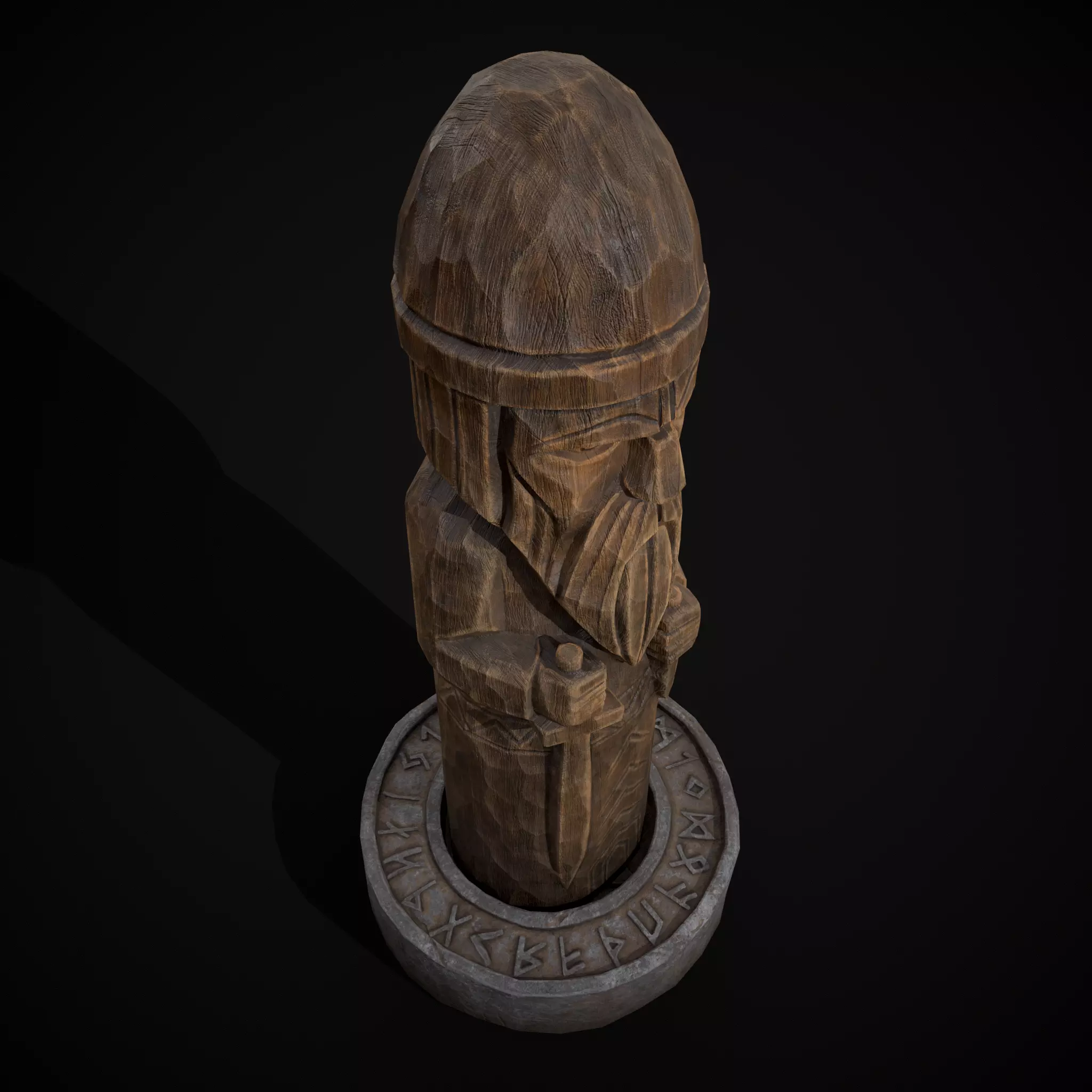 Slavic Gods Figurine Chur Low-poly 3D model_7