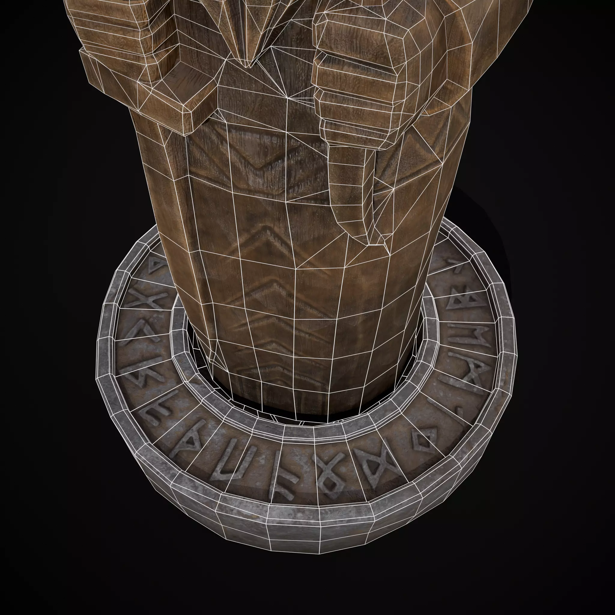 Slavic Gods Figurine Chur Low-poly 3D model_14