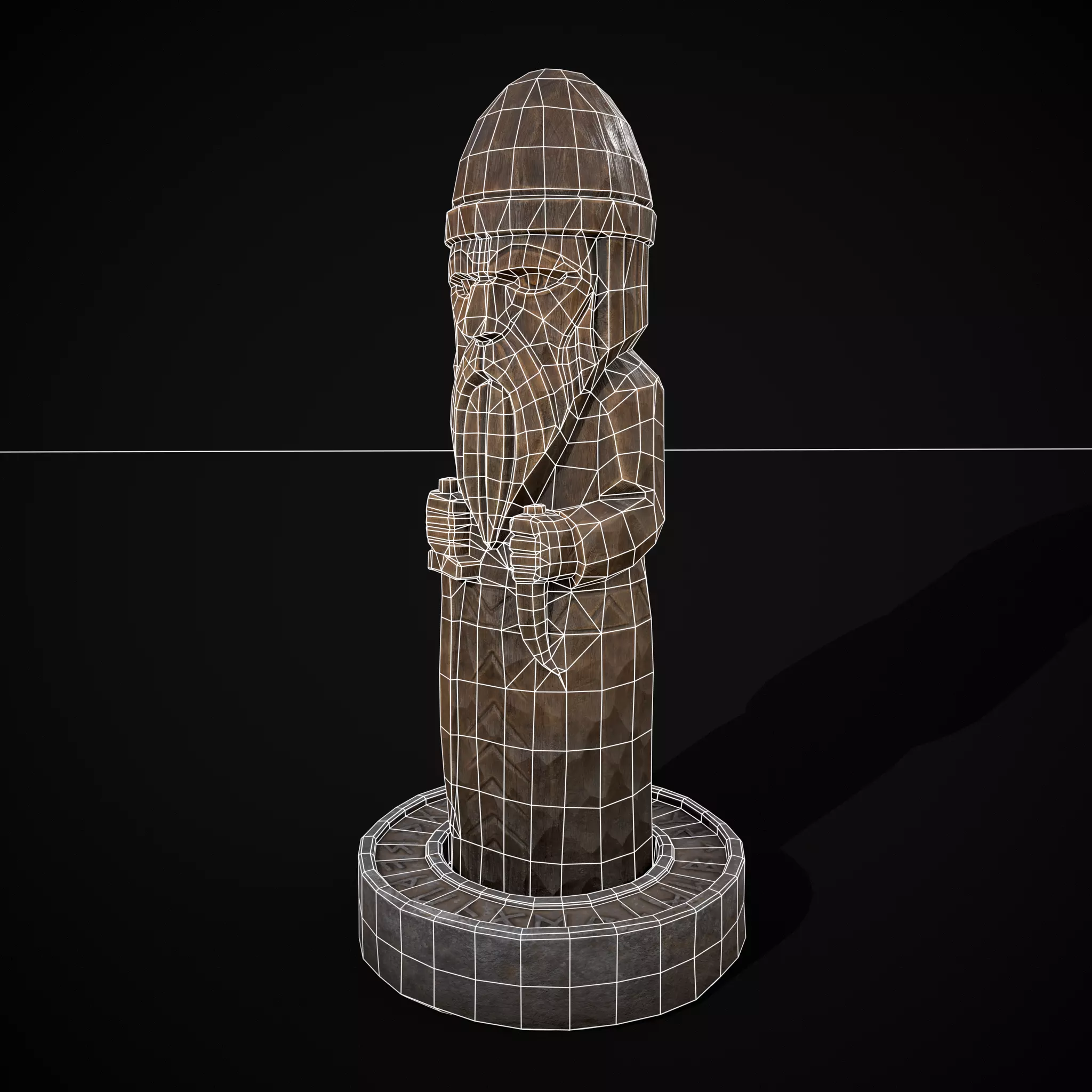 Slavic Gods Figurine Chur Low-poly 3D model_4