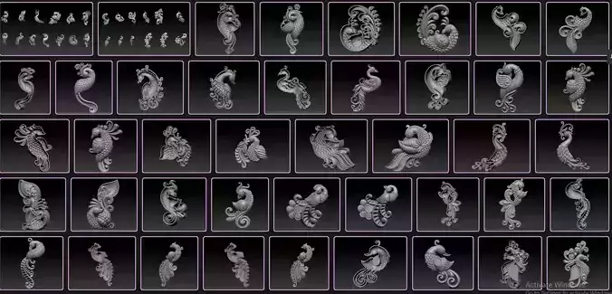 23 PIS peacock 3D print model