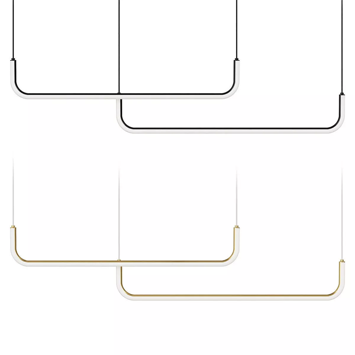 LED Chandelier for Island Dining 3D model_0