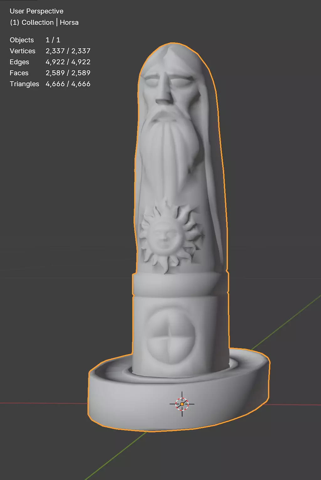 Slavic Gods Figurine Horsa Low-poly 3D model_21