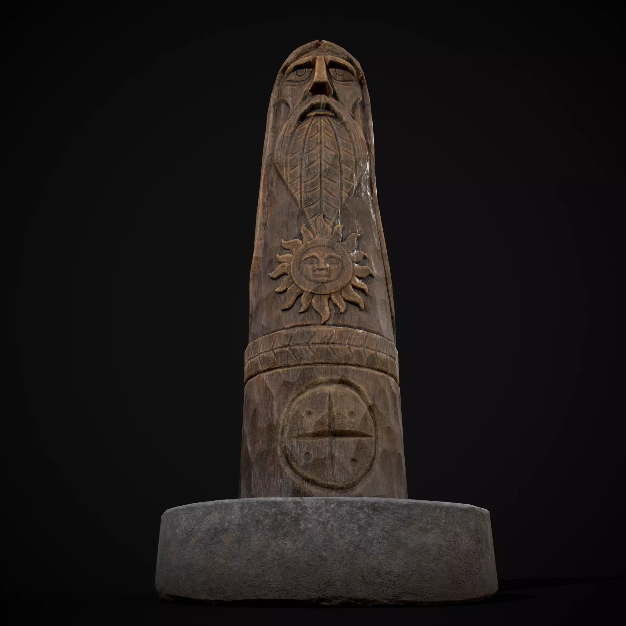 Slavic Gods Figurine Horsa Low-poly 3D model_5