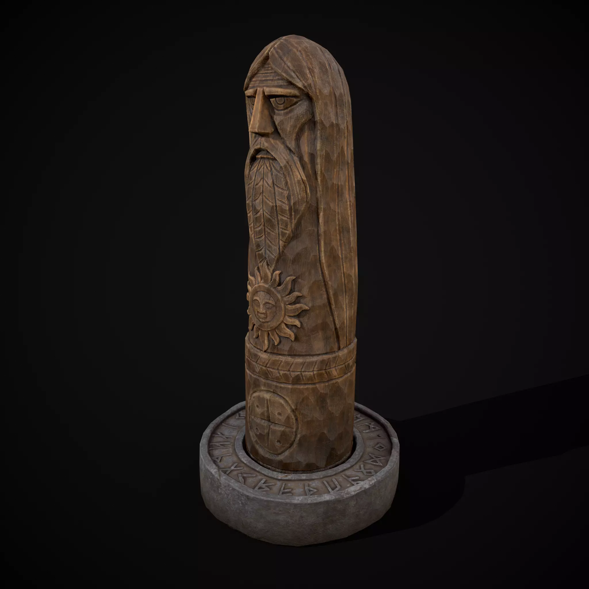 Slavic Gods Figurine Horsa Low-poly 3D model_3