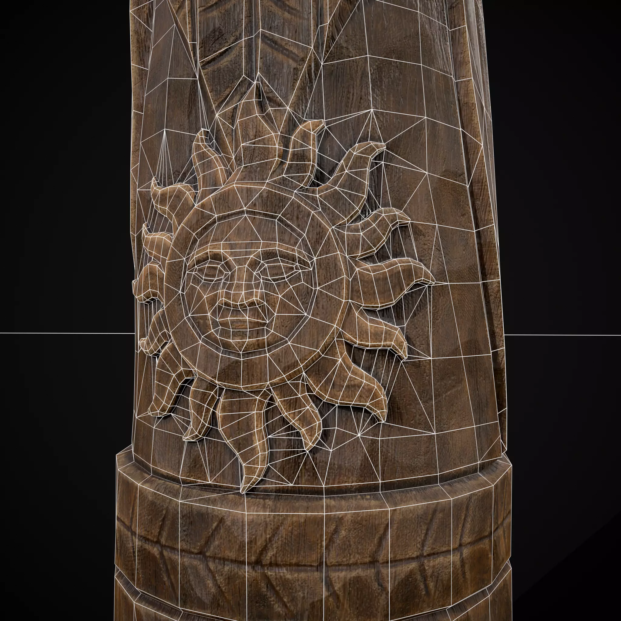 Slavic Gods Figurine Horsa Low-poly 3D model_8