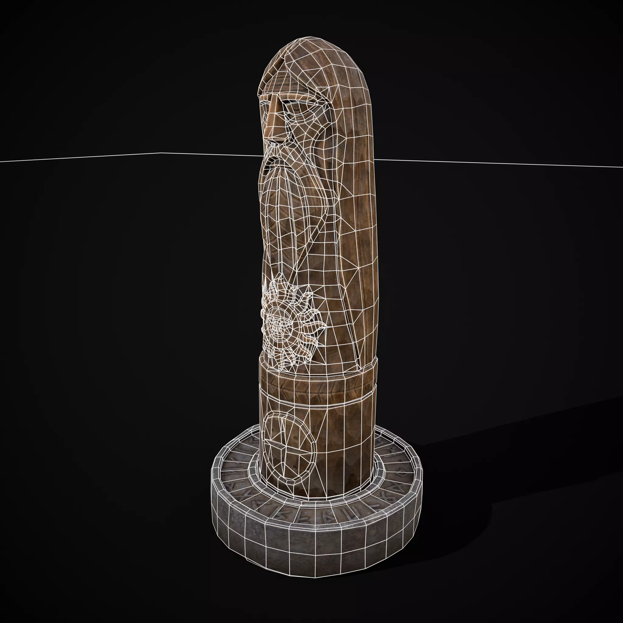 Slavic Gods Figurine Horsa Low-poly 3D model_4