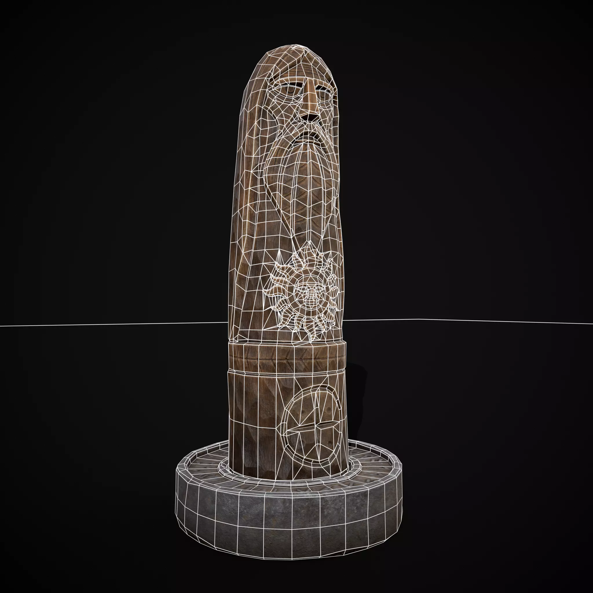 Slavic Gods Figurine Horsa Low-poly 3D model_2