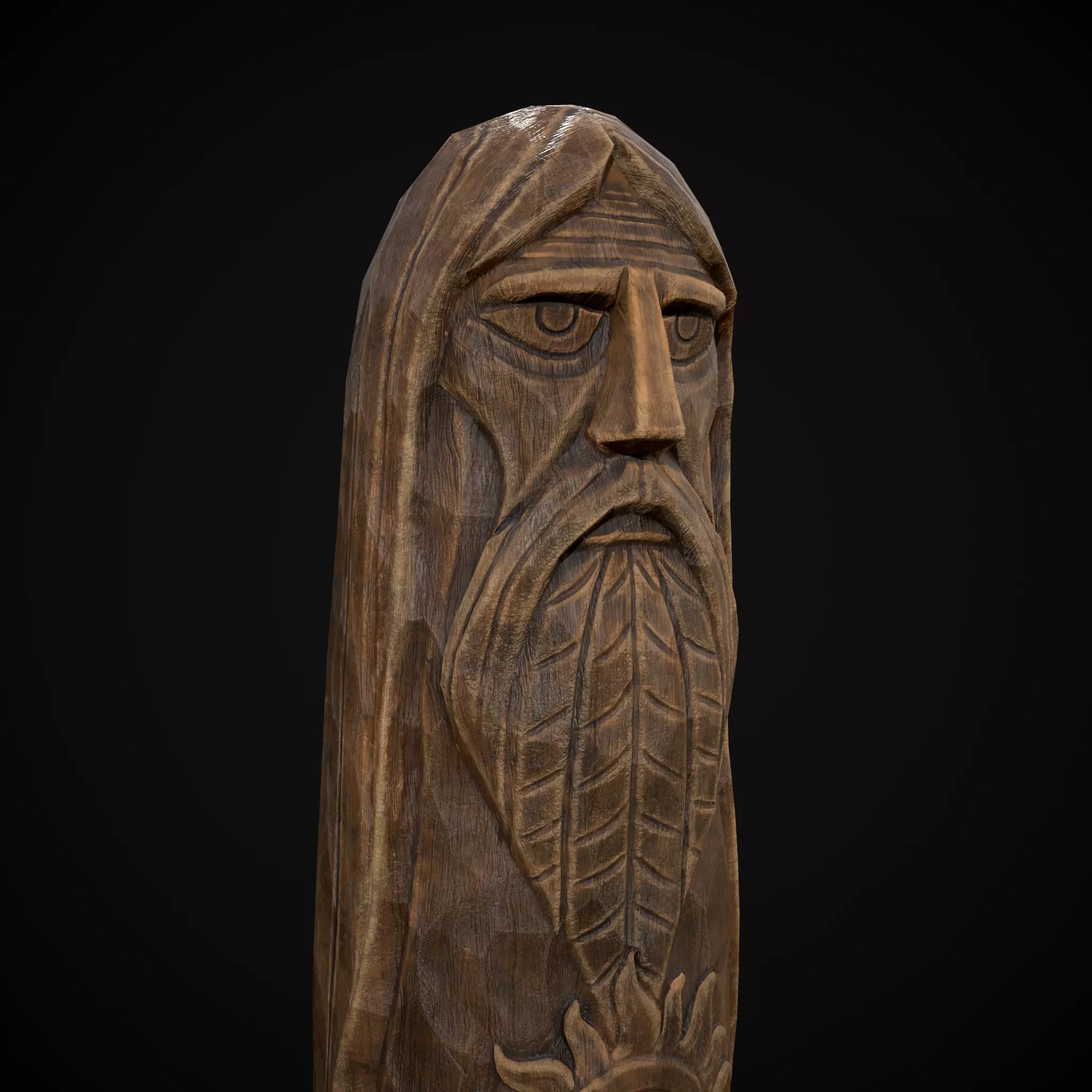 Slavic Gods Figurine Horsa Low-poly 3D model_9