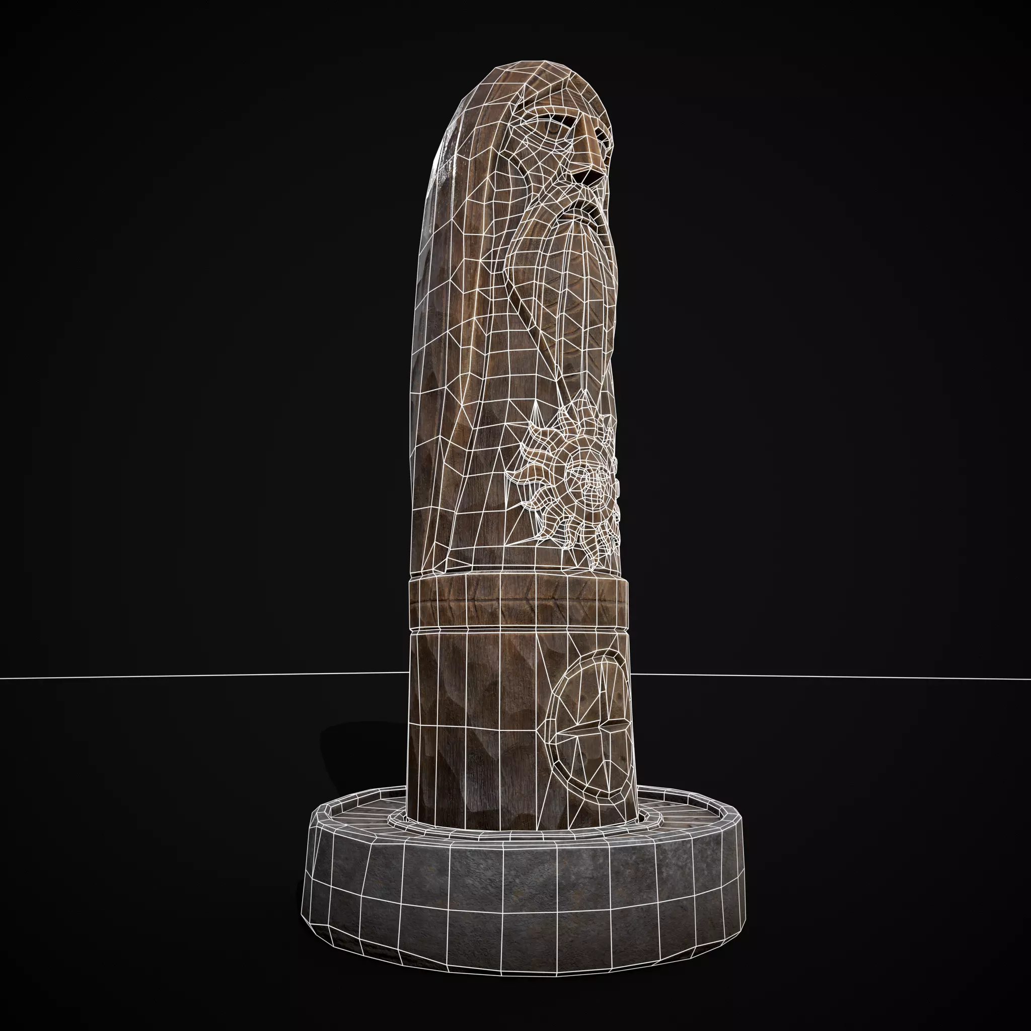 Slavic Gods Figurine Horsa Low-poly 3D model_20