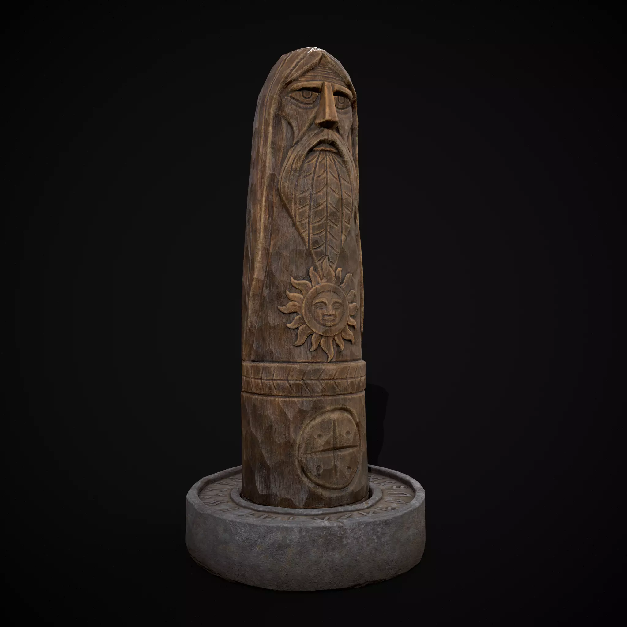 Slavic Gods Figurine Horsa Low-poly 3D model_0