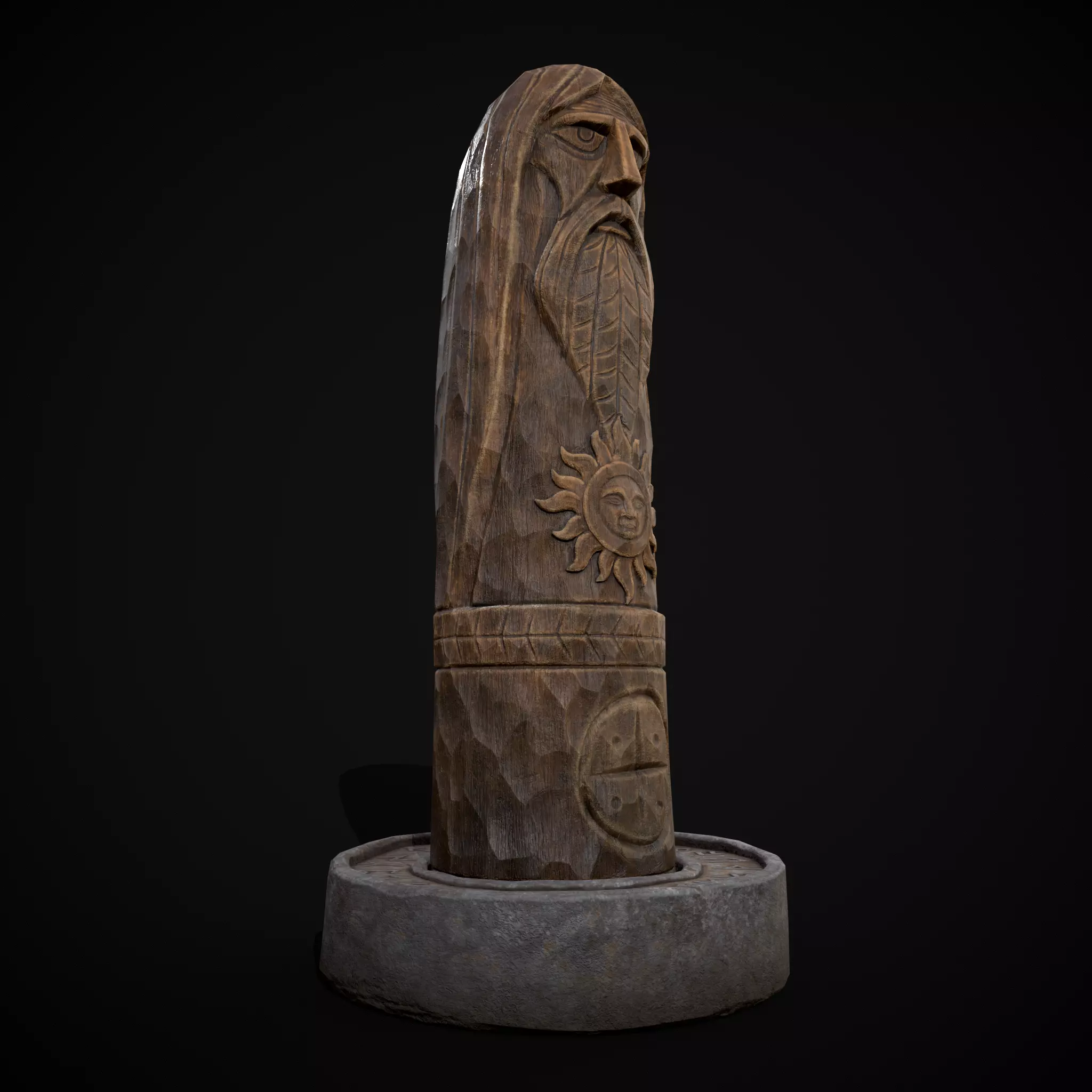 Slavic Gods Figurine Horsa Low-poly 3D model_19