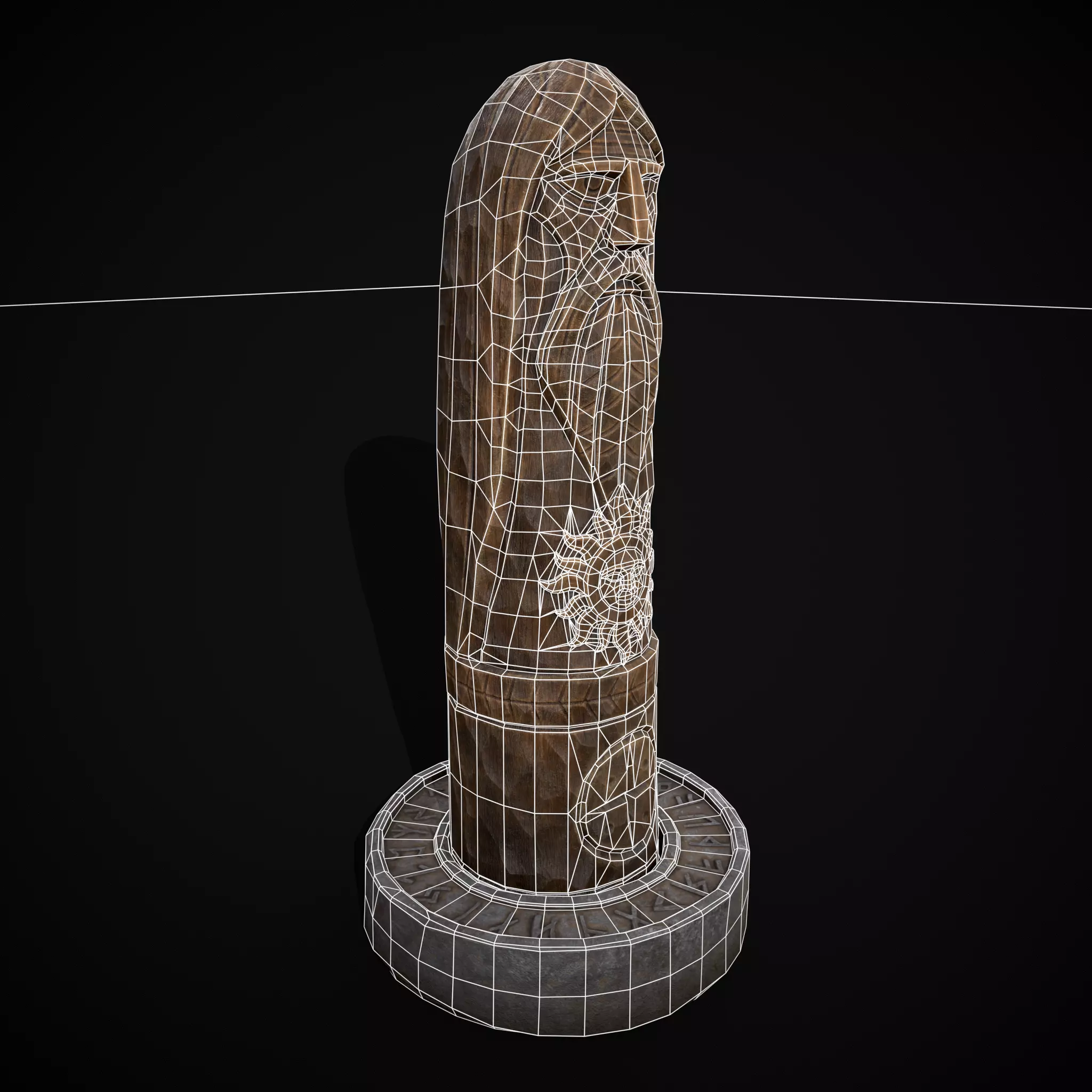 Slavic Gods Figurine Horsa Low-poly 3D model_16