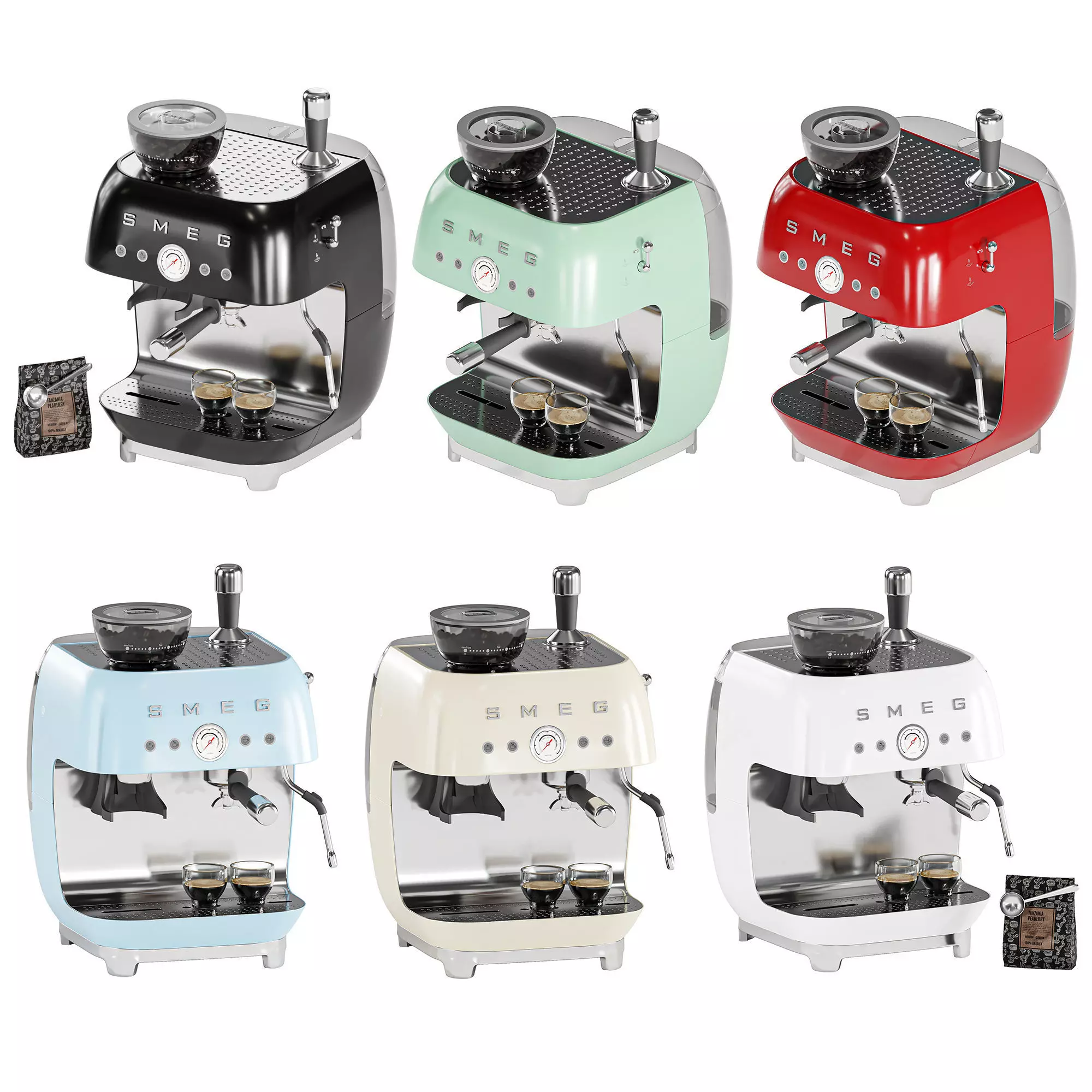 kitchen appliance12 SMEG espresso coffee machine 3D model