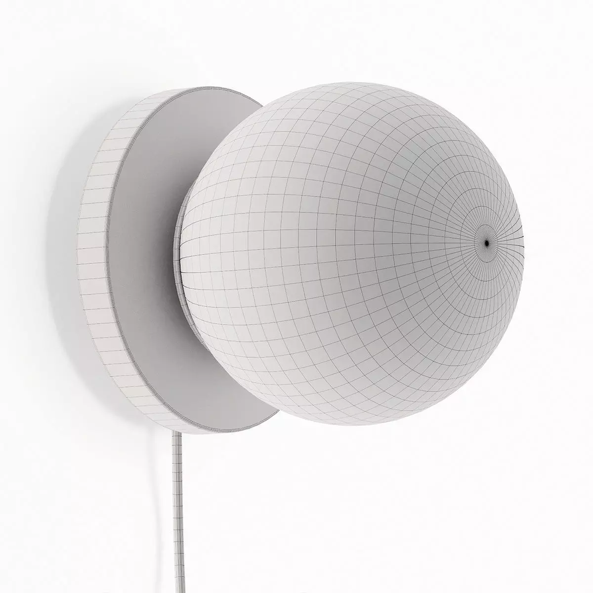 Malachi Glass and Travertine Wall Lamp 3D model_2