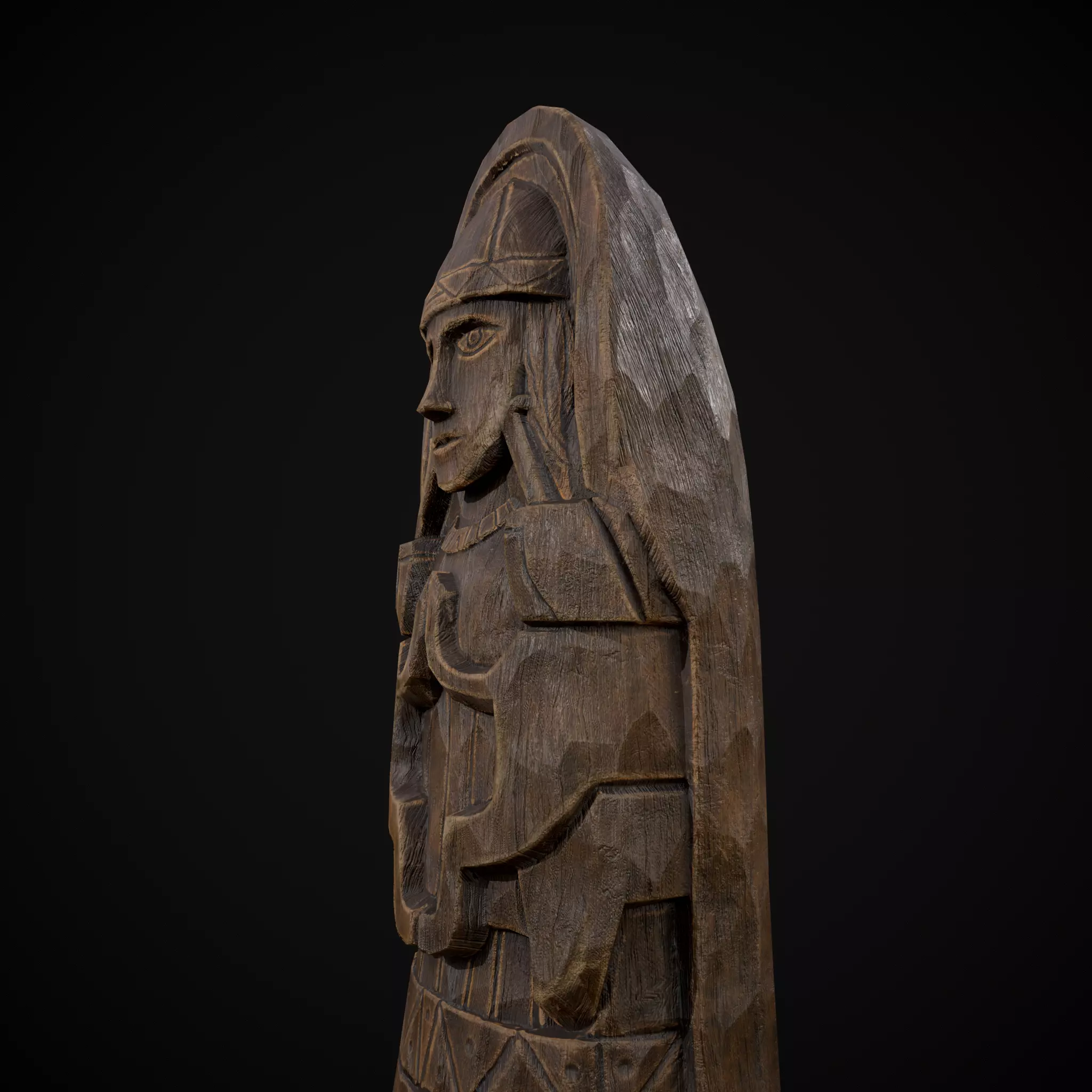 Slavic Gods Figurine Lada Low-poly 3D model_17