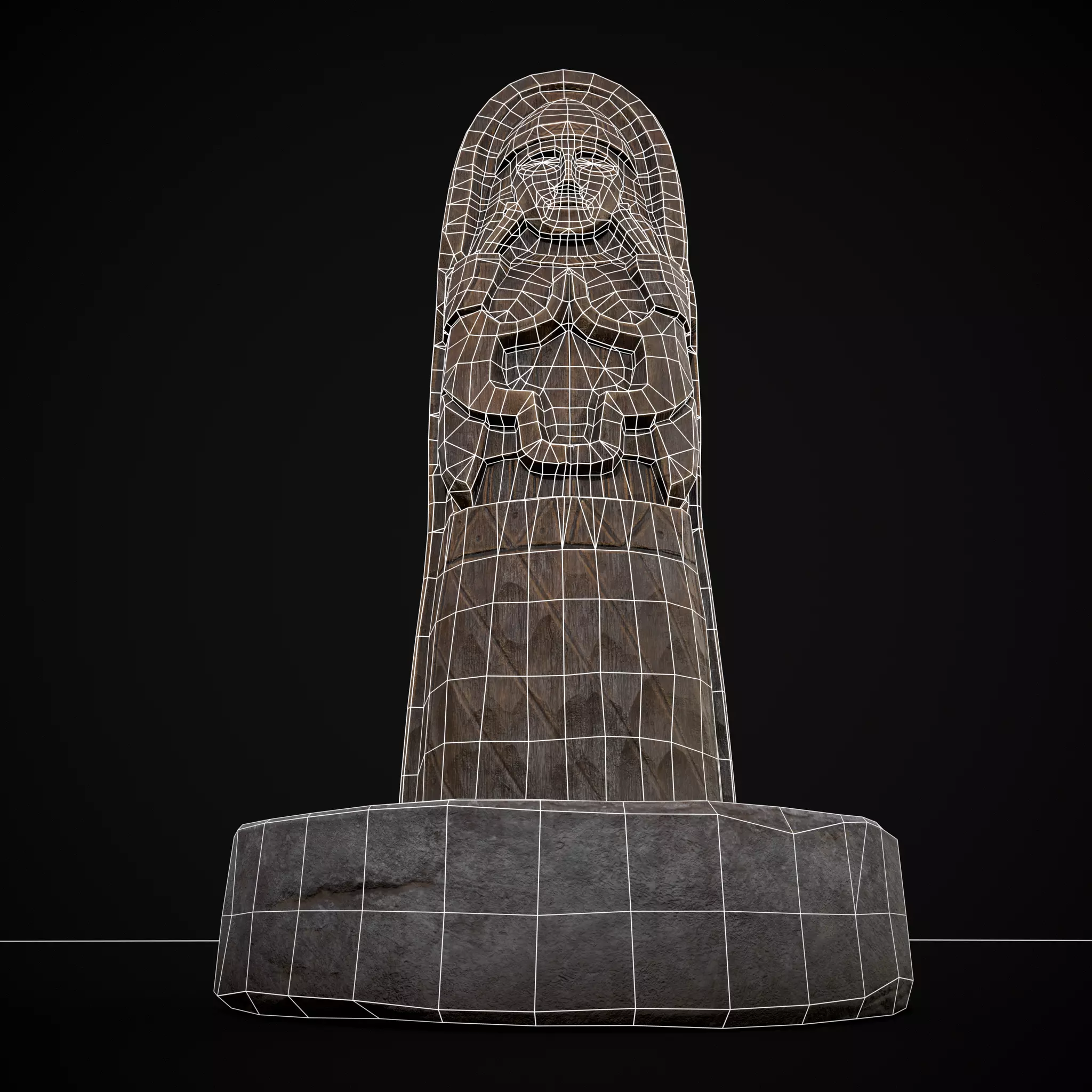 Slavic Gods Figurine Lada Low-poly 3D model_10