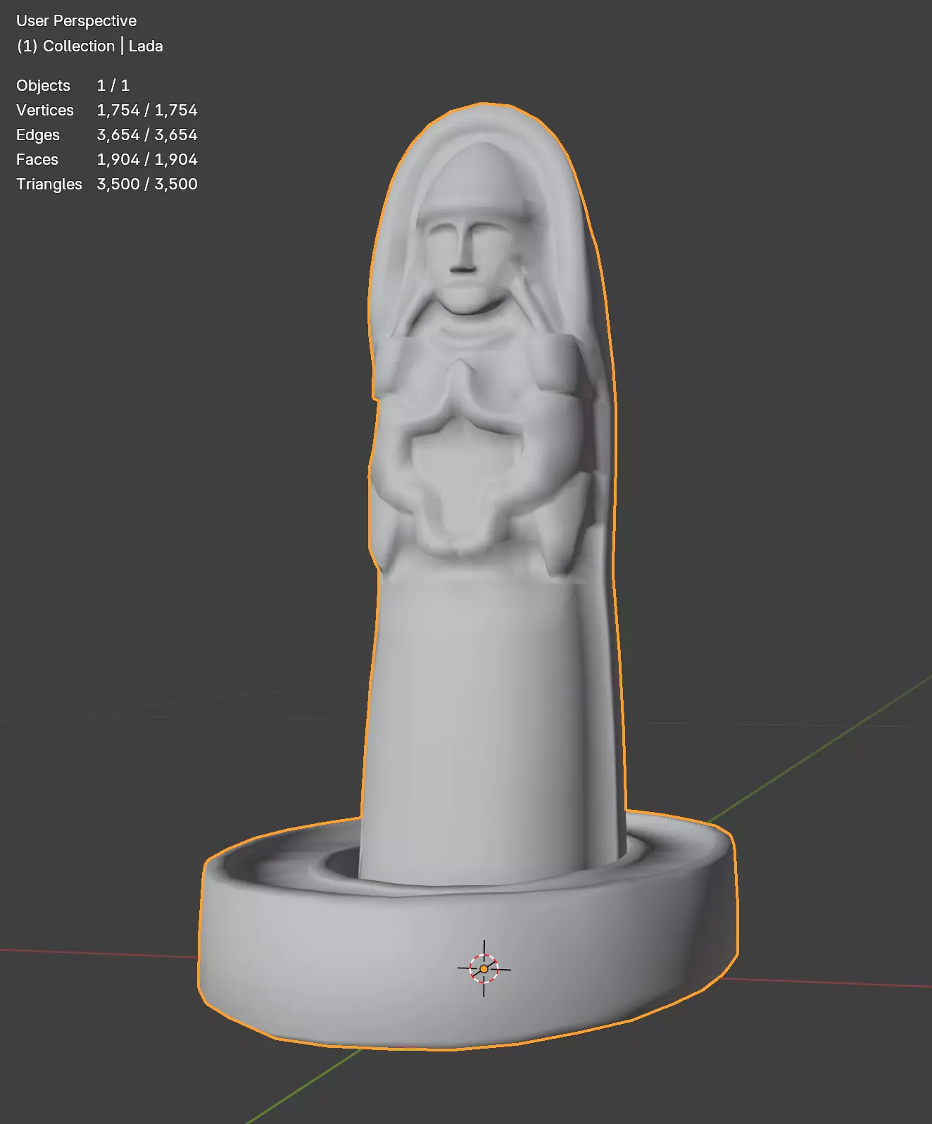 Slavic Gods Figurine Lada Low-poly 3D model_21
