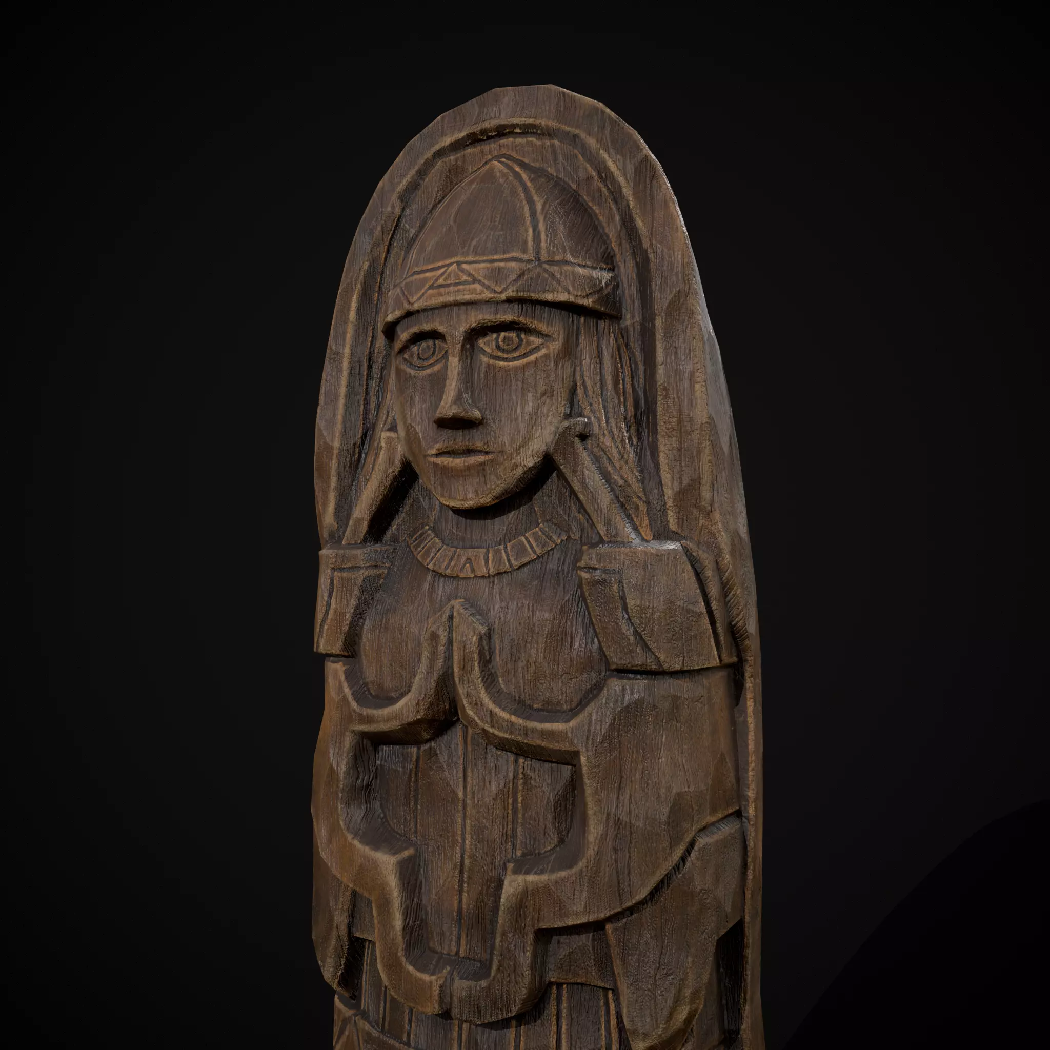 Slavic Gods Figurine Lada Low-poly 3D model_11