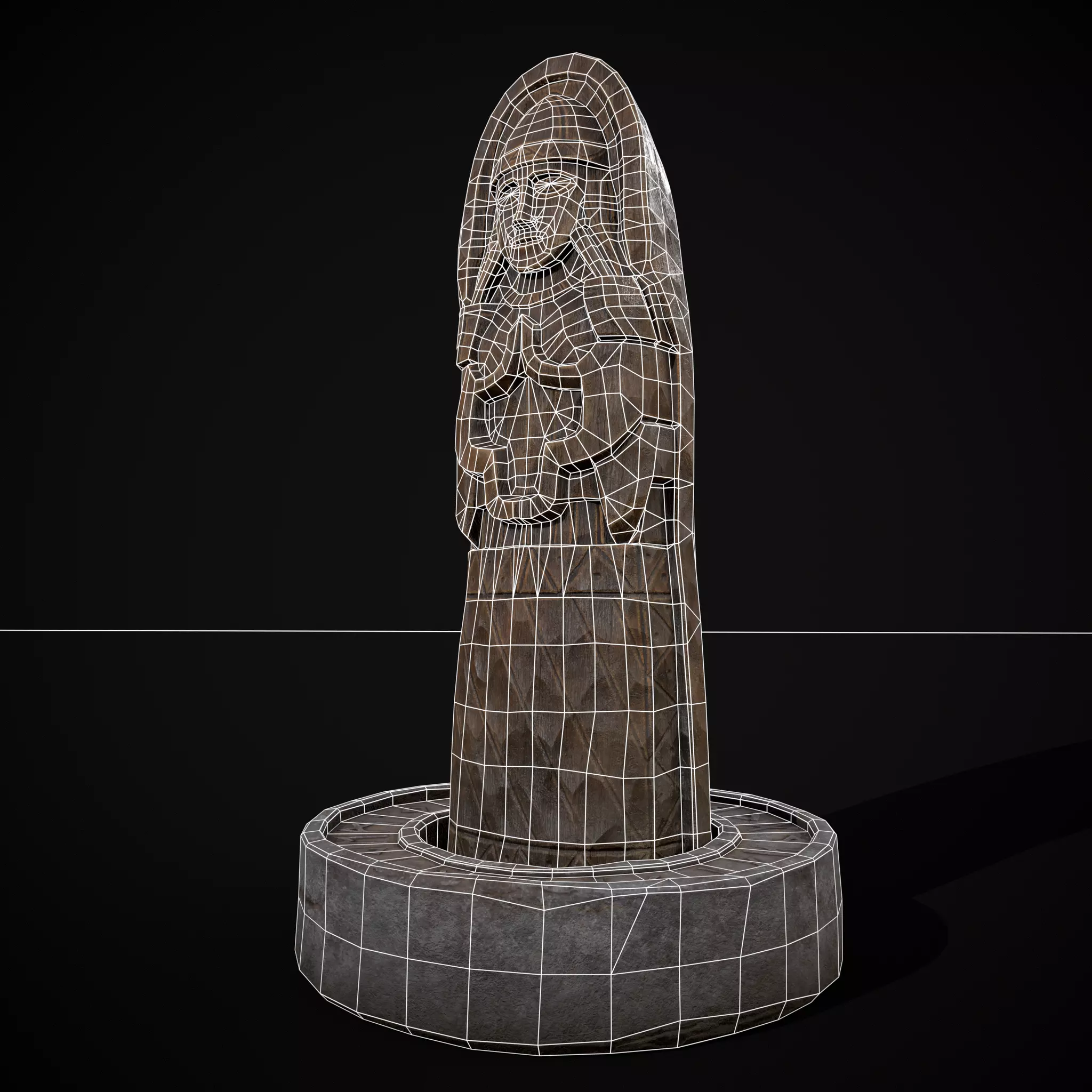 Slavic Gods Figurine Lada Low-poly 3D model_4