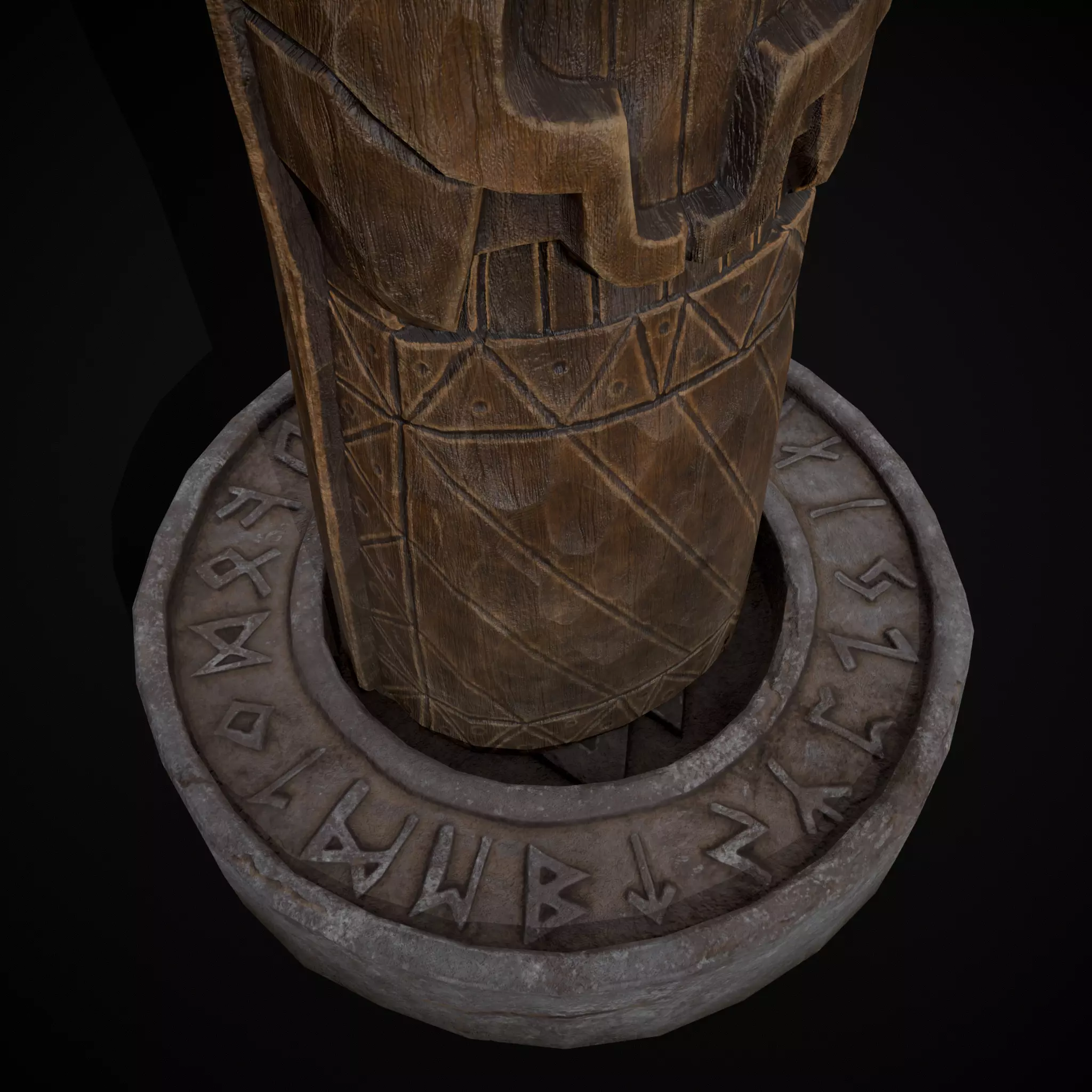 Slavic Gods Figurine Lada Low-poly 3D model_7